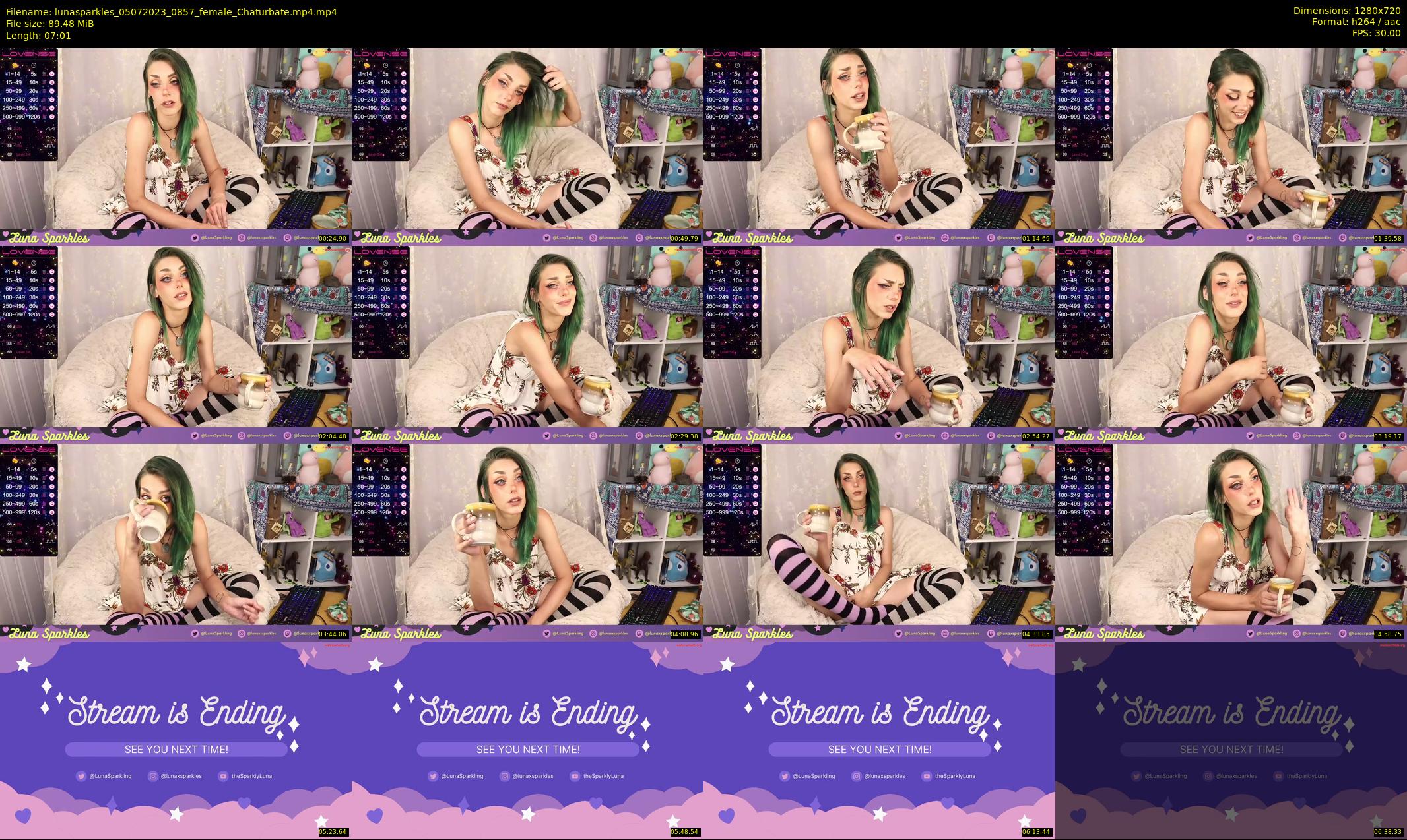 lunasparkles — 8 minute Chaturbate female cam show recording, 720p, Jul 5, 2023