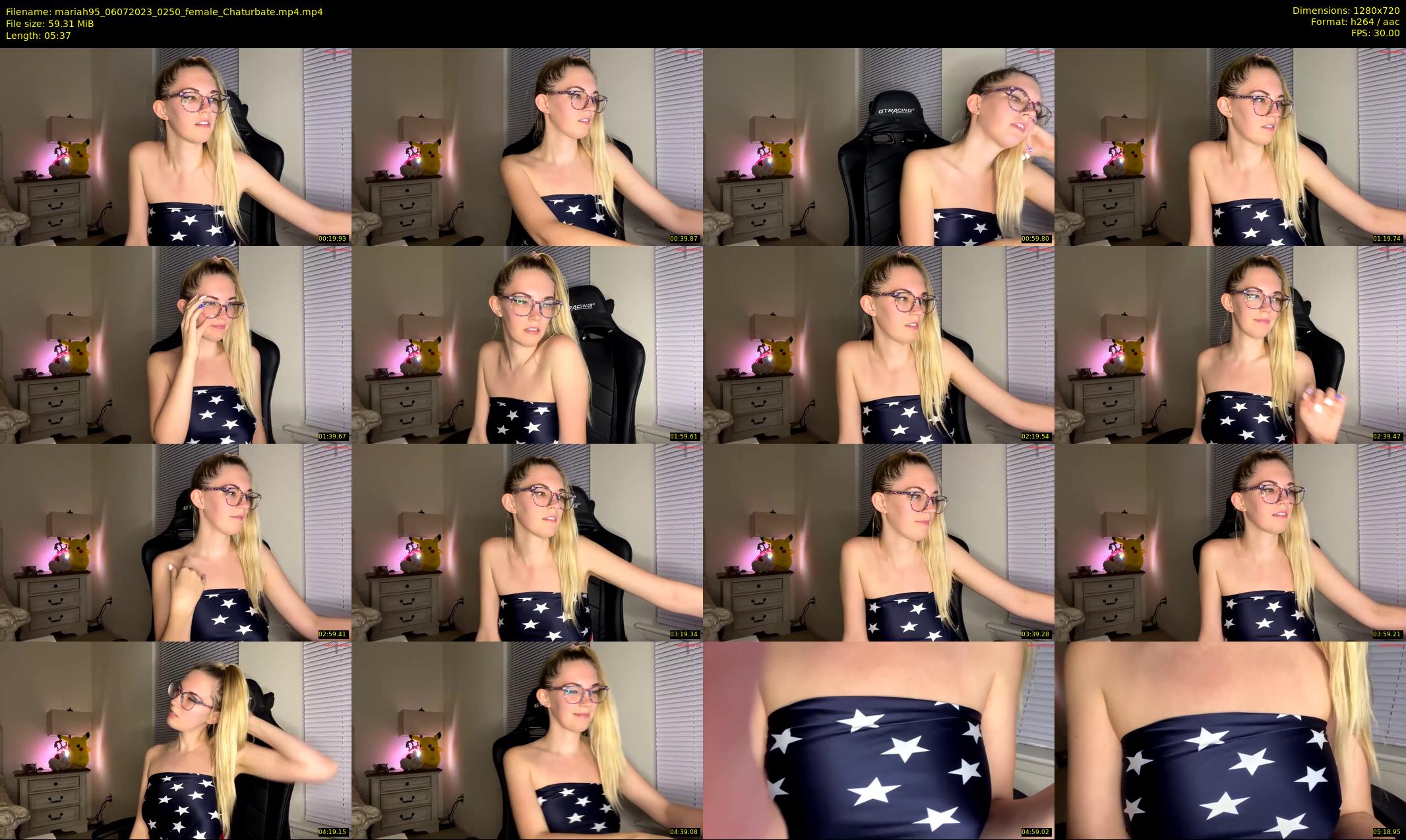 mariah95 — 6 minute Chaturbate female cam show recording, 720p, Jul 6, 2023