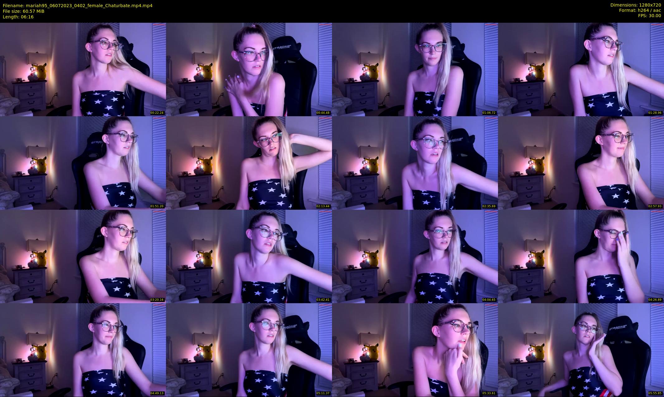 mariah95 — 7 minute Chaturbate female cam show recording, 720p, Jul 6, 2023