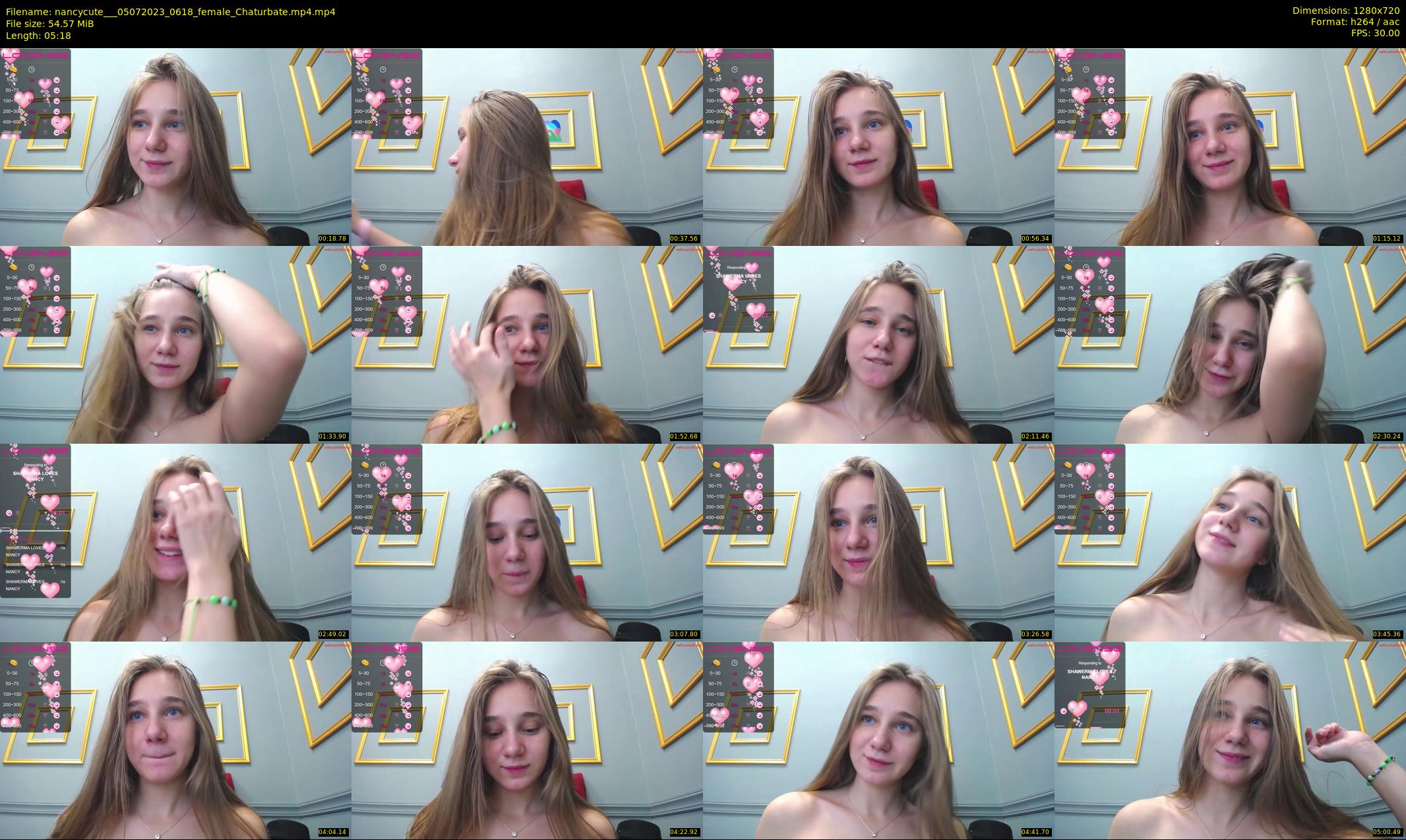 nancycute__ — 6 minute Chaturbate female cam show recording, 720p, Jul 5, 2023