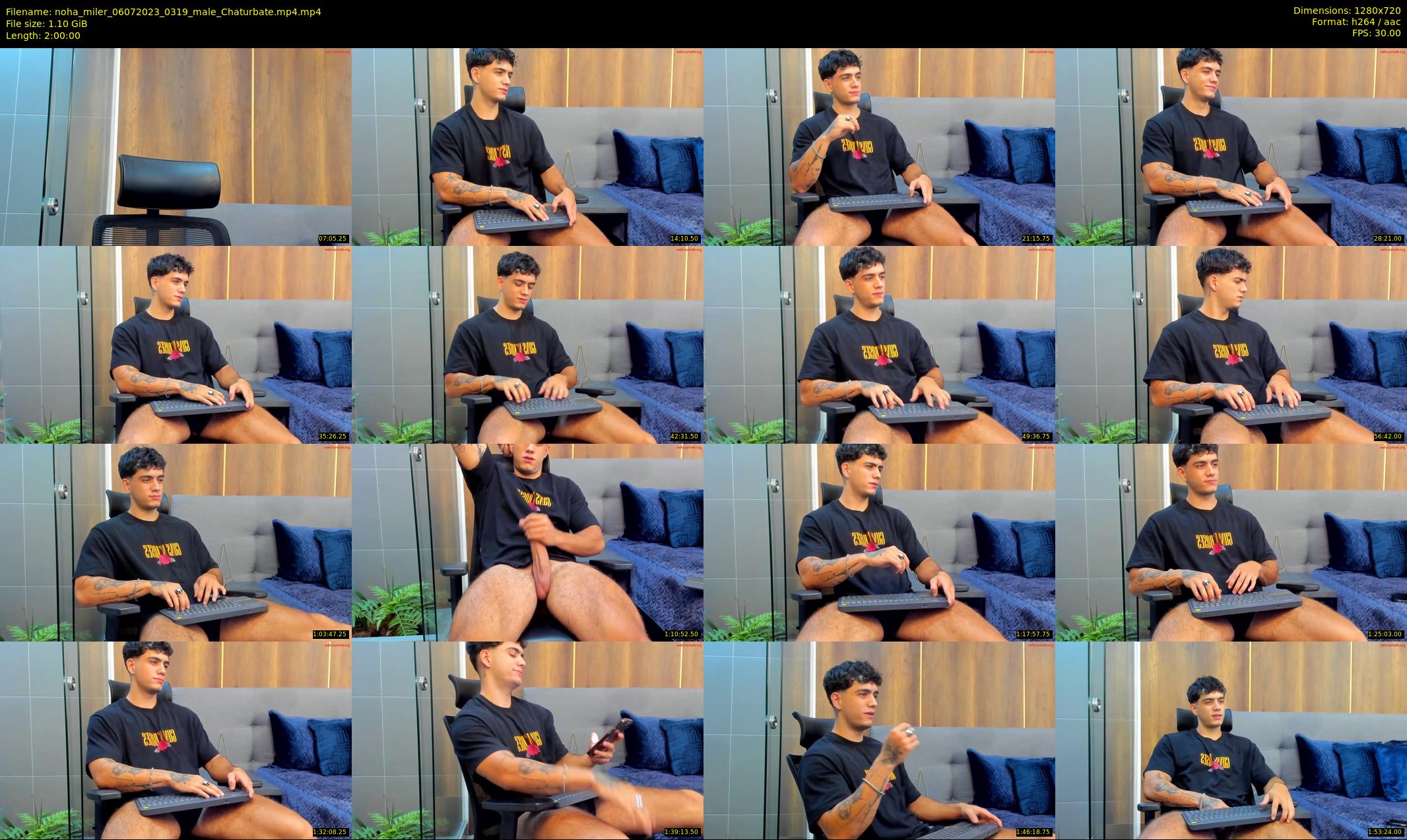noha_miler — 120 minute Chaturbate male cam show recording, 720p, Jul 6, 2023