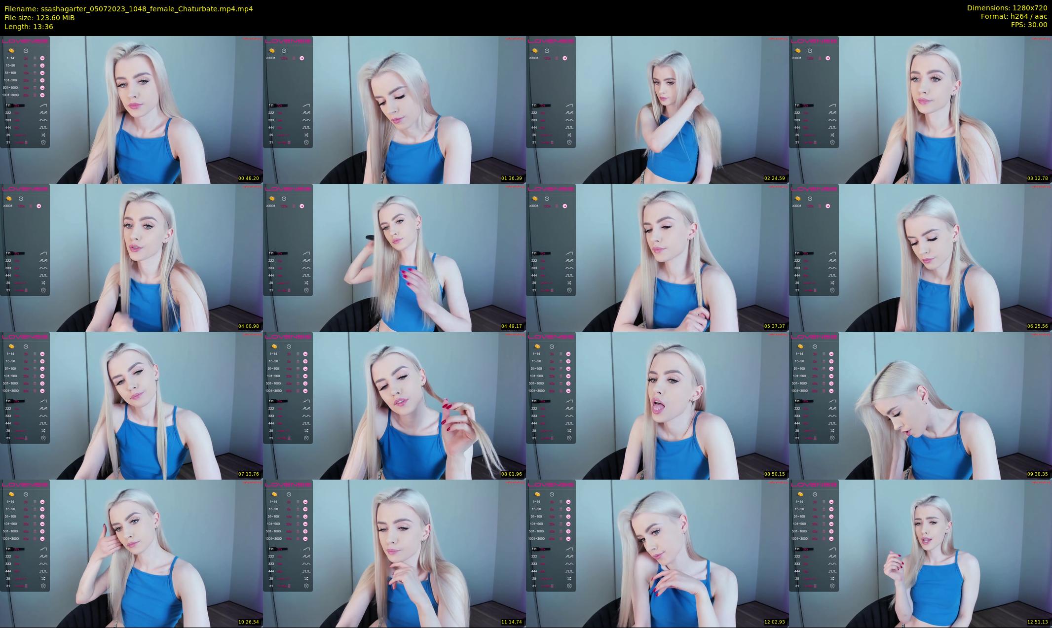 ssashagarter — 14 minute Chaturbate female cam show recording, 720p, Jul 5, 2023