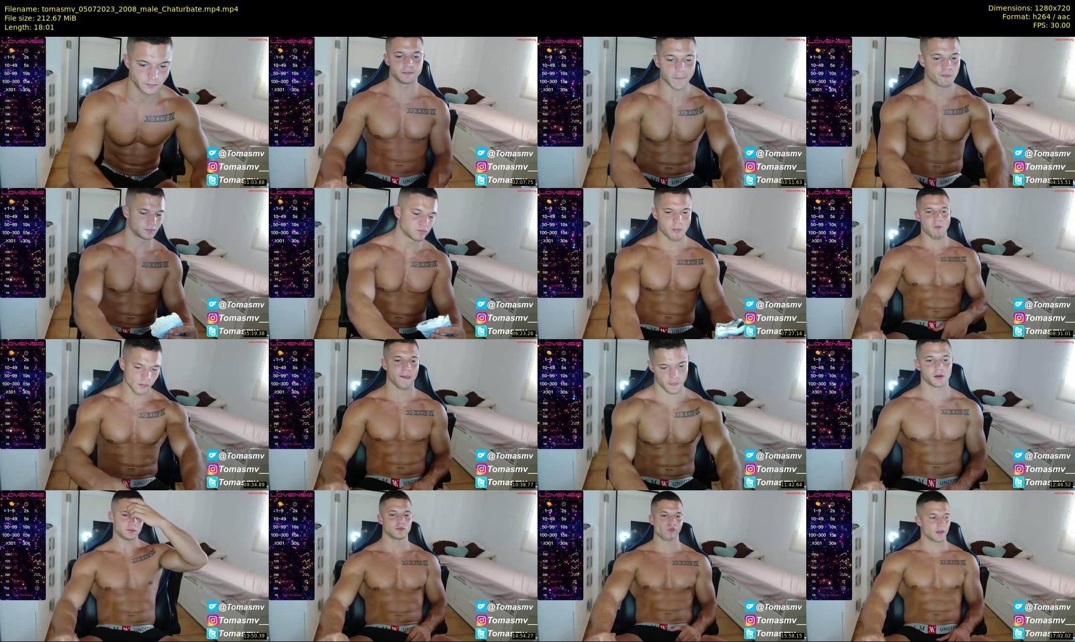 tomasmv — 19 minute Chaturbate male cam show recording, 720p, Jul 5, 2023