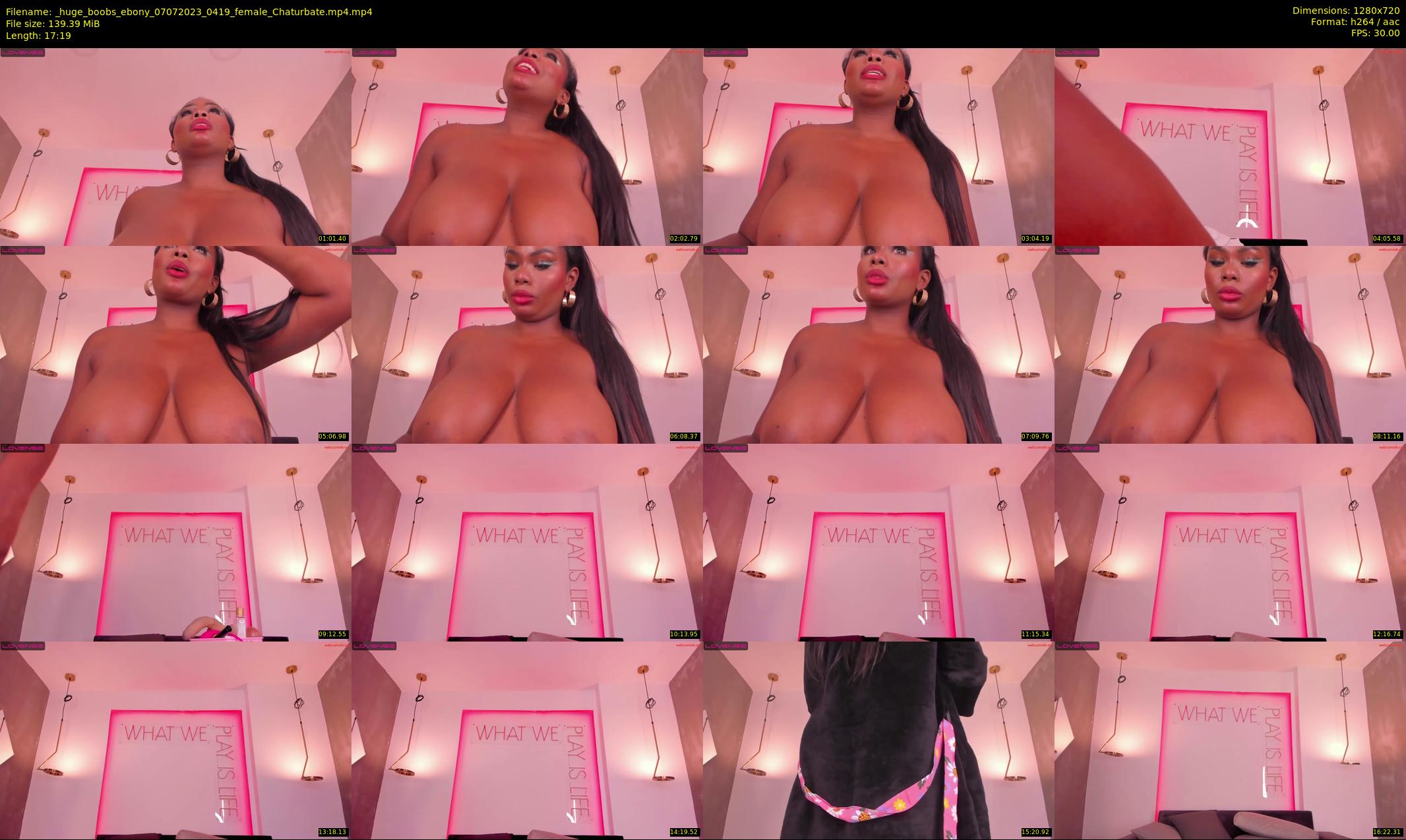 _huge_boobs_ebony — 18 minute Chaturbate female cam show recording, 720p, Jul 7, 2023