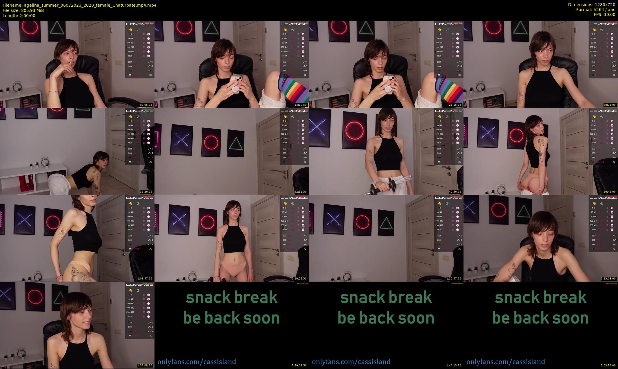 agelina_summer — 120 minute Chaturbate female cam show recording, 720p, Jul 6, 2023
