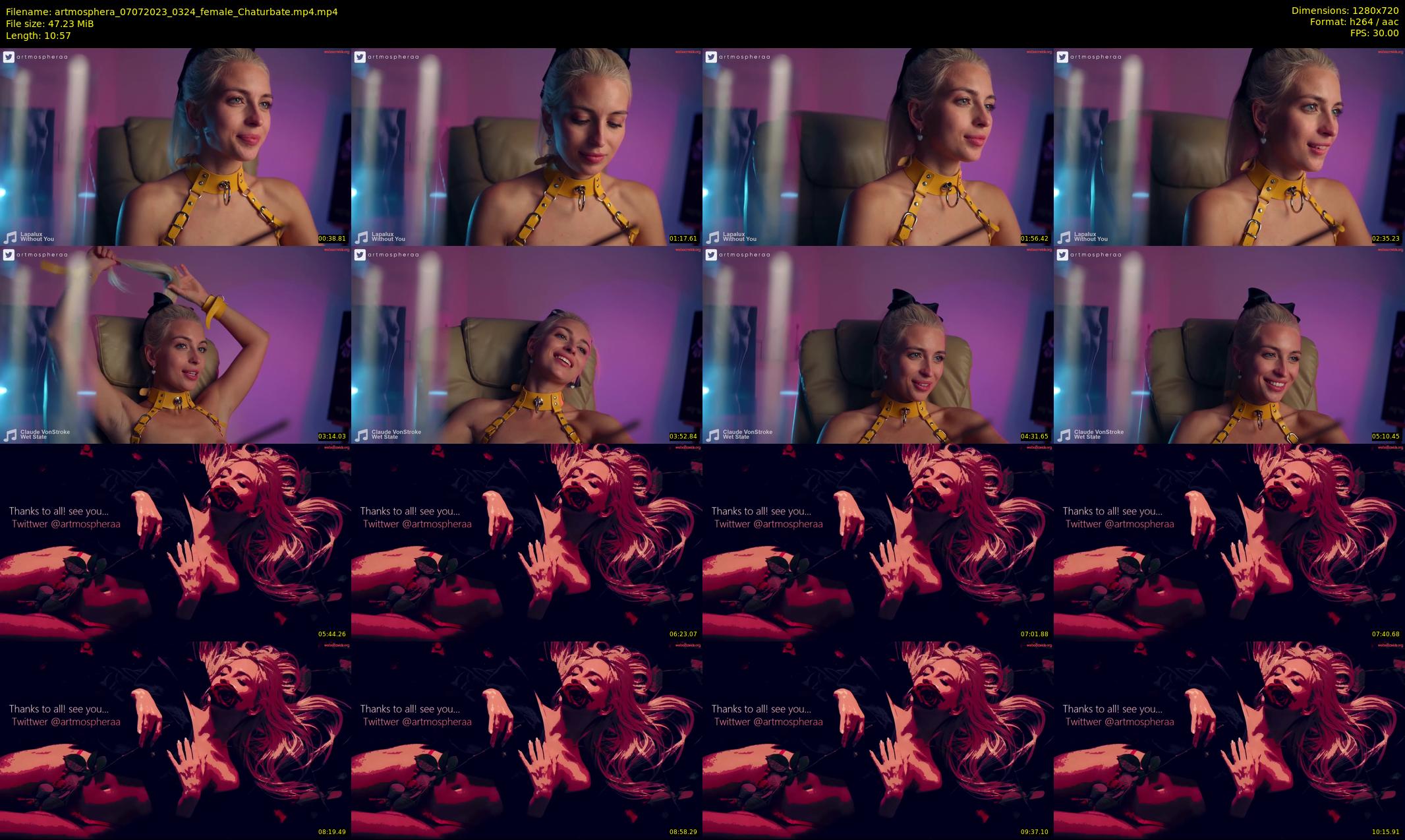 artmosphera — 11 minute Chaturbate female cam show recording, 720p, Jul 7, 2023