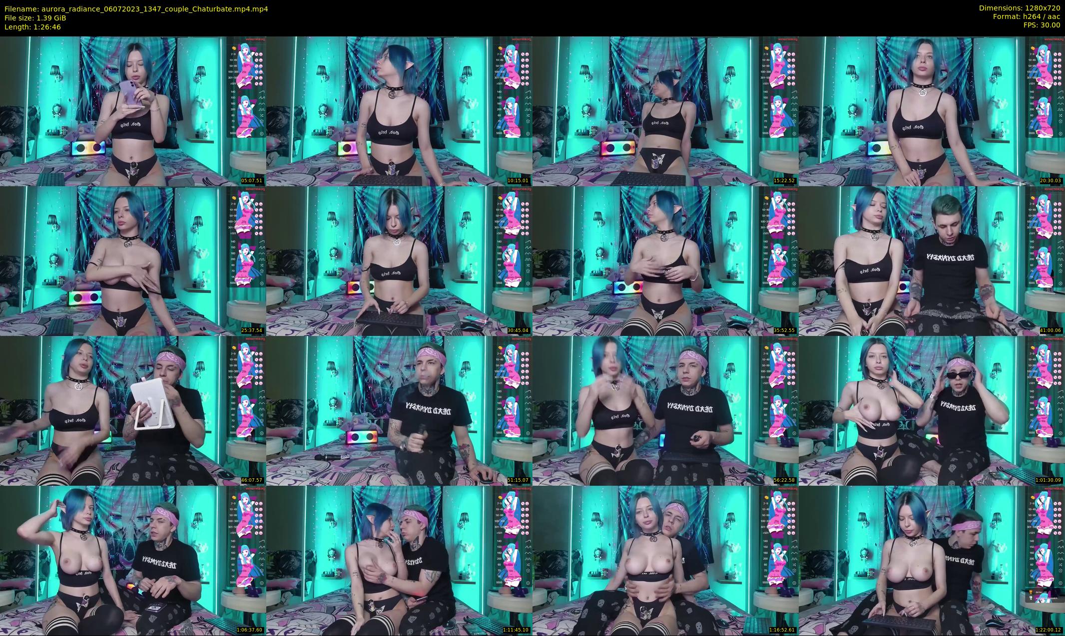 aurora_radiance — 87 minute Chaturbate couple cam show recording, 720p, Jul 6, 2023
