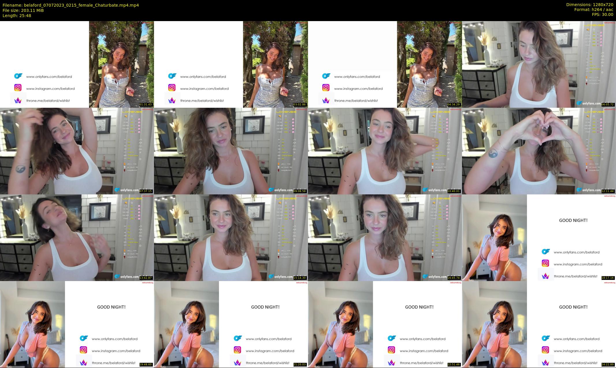 belaford — 26 minute Chaturbate female cam show recording, 720p, Jul 7, 2023