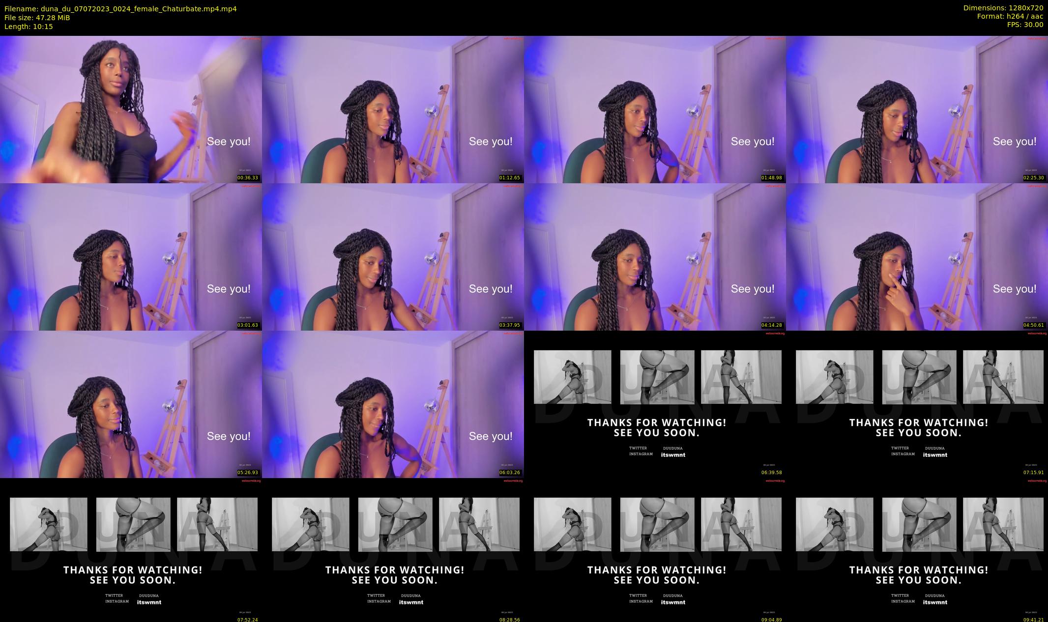 duna_du — 11 minute Chaturbate female cam show recording, 720p, Jul 7, 2023