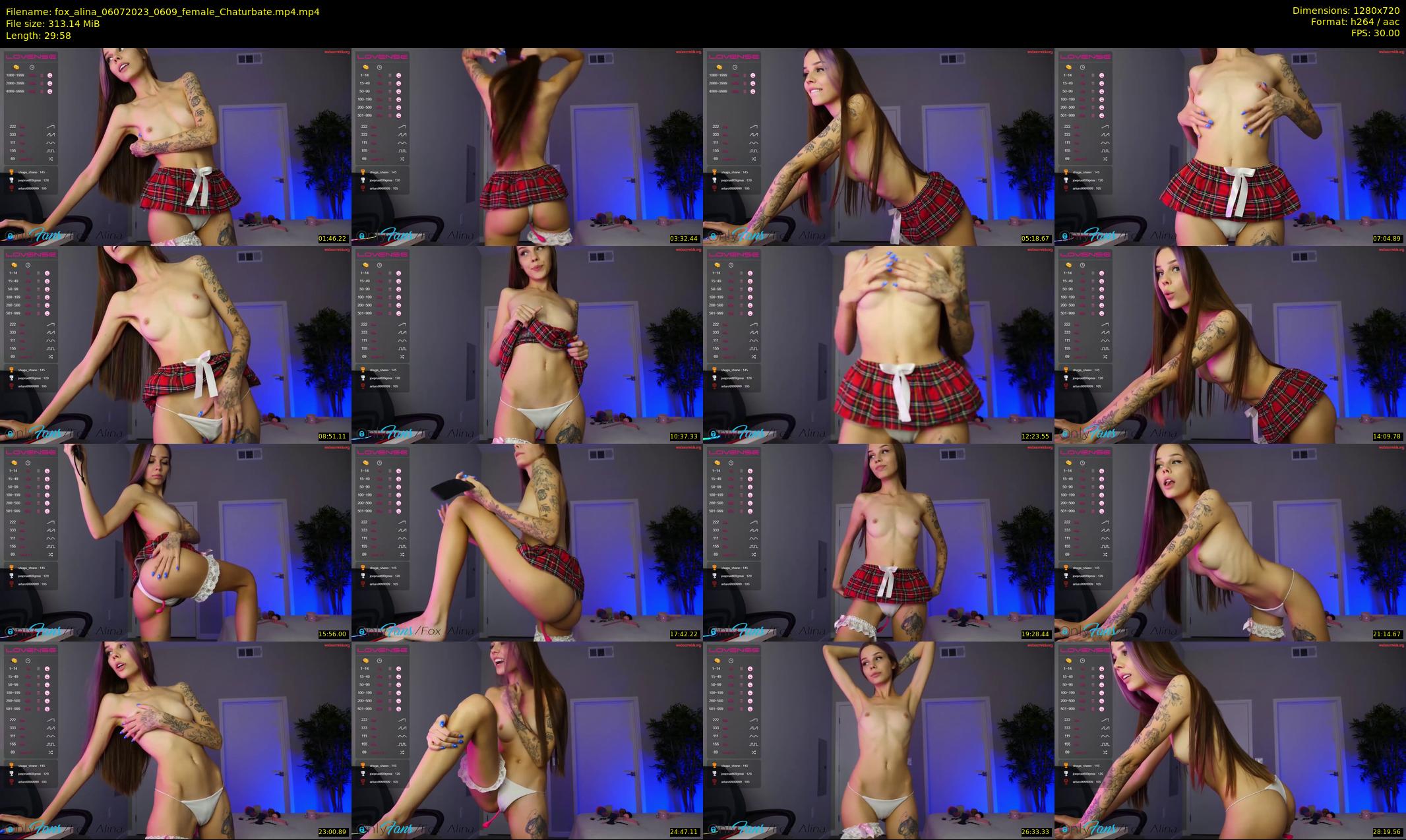 fox_alina — 30 minute Chaturbate female cam show recording, 720p, Jul 6, 2023