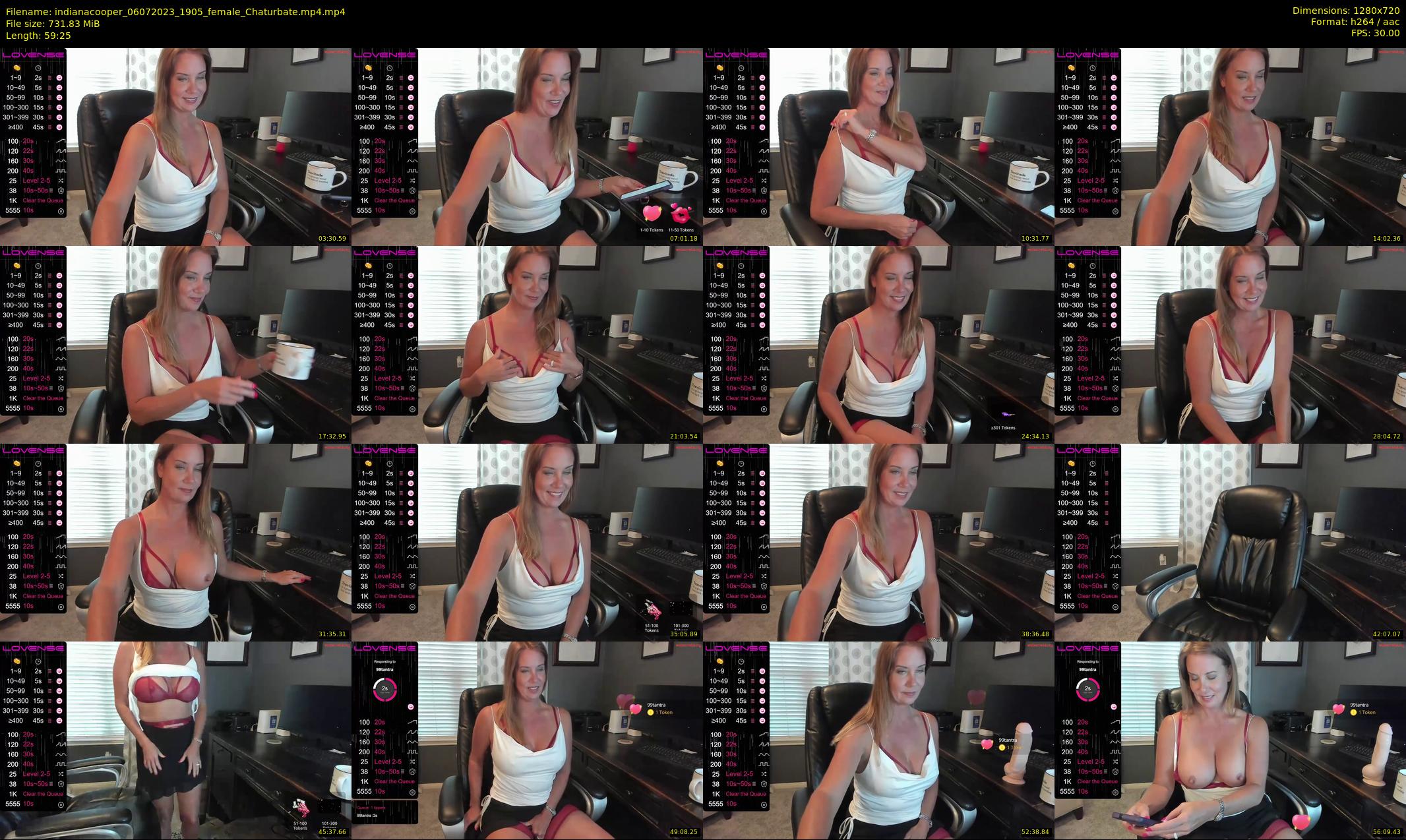 indianacooper — 60 minute Chaturbate female cam show recording, 720p, Jul 6, 2023