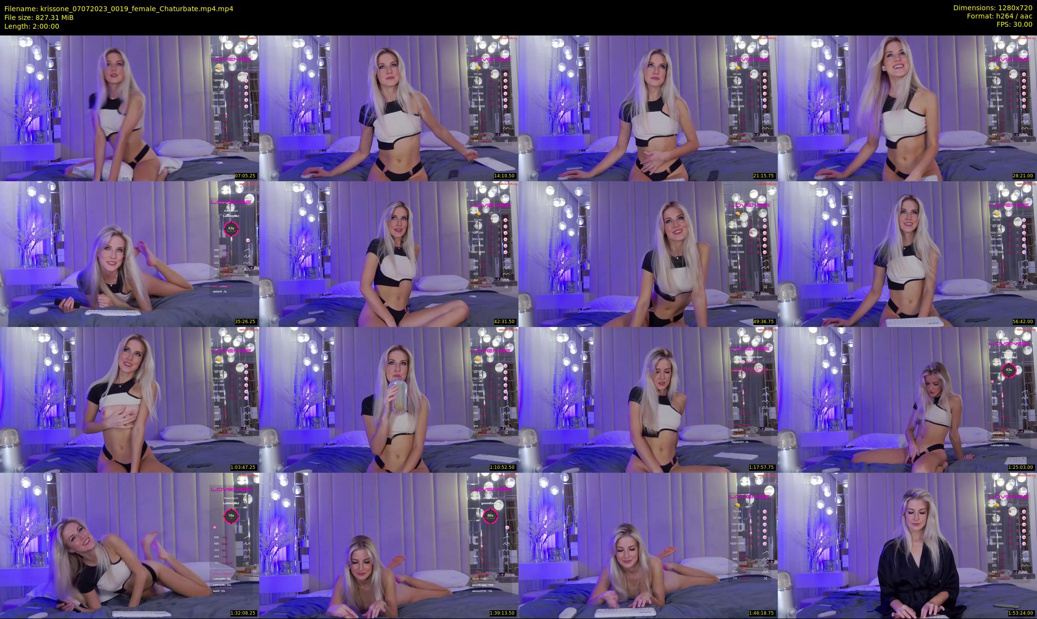 krissone — 120 minute Chaturbate female cam show recording, 720p, Jul 7, 2023