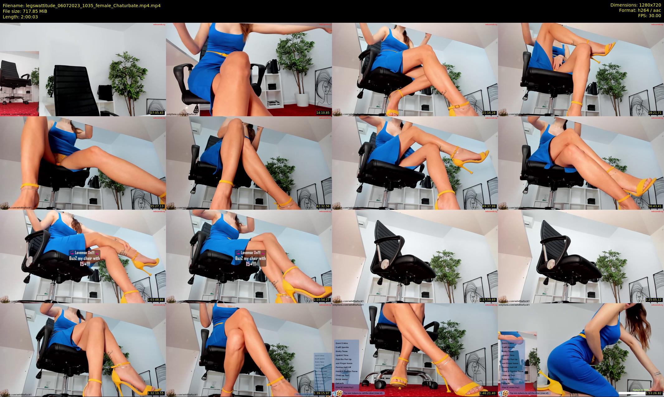 legswattitude — 121 minute Chaturbate female cam show recording, 720p, Jul 6, 2023