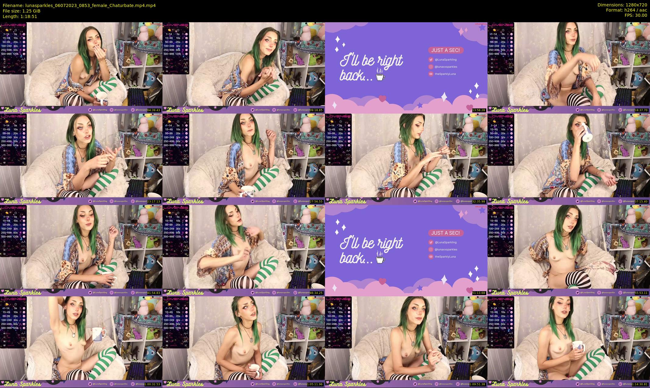 lunasparkles — 79 minute Chaturbate female cam show recording, 720p, Jul 6, 2023