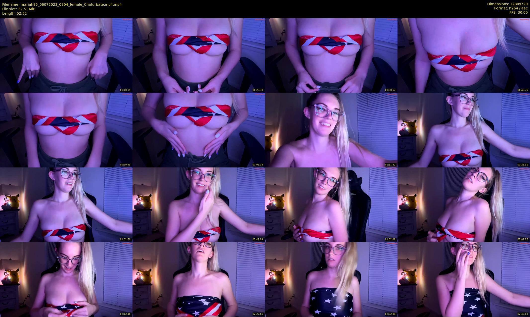mariah95 — 3 minute Chaturbate female cam show recording, 720p, Jul 6, 2023