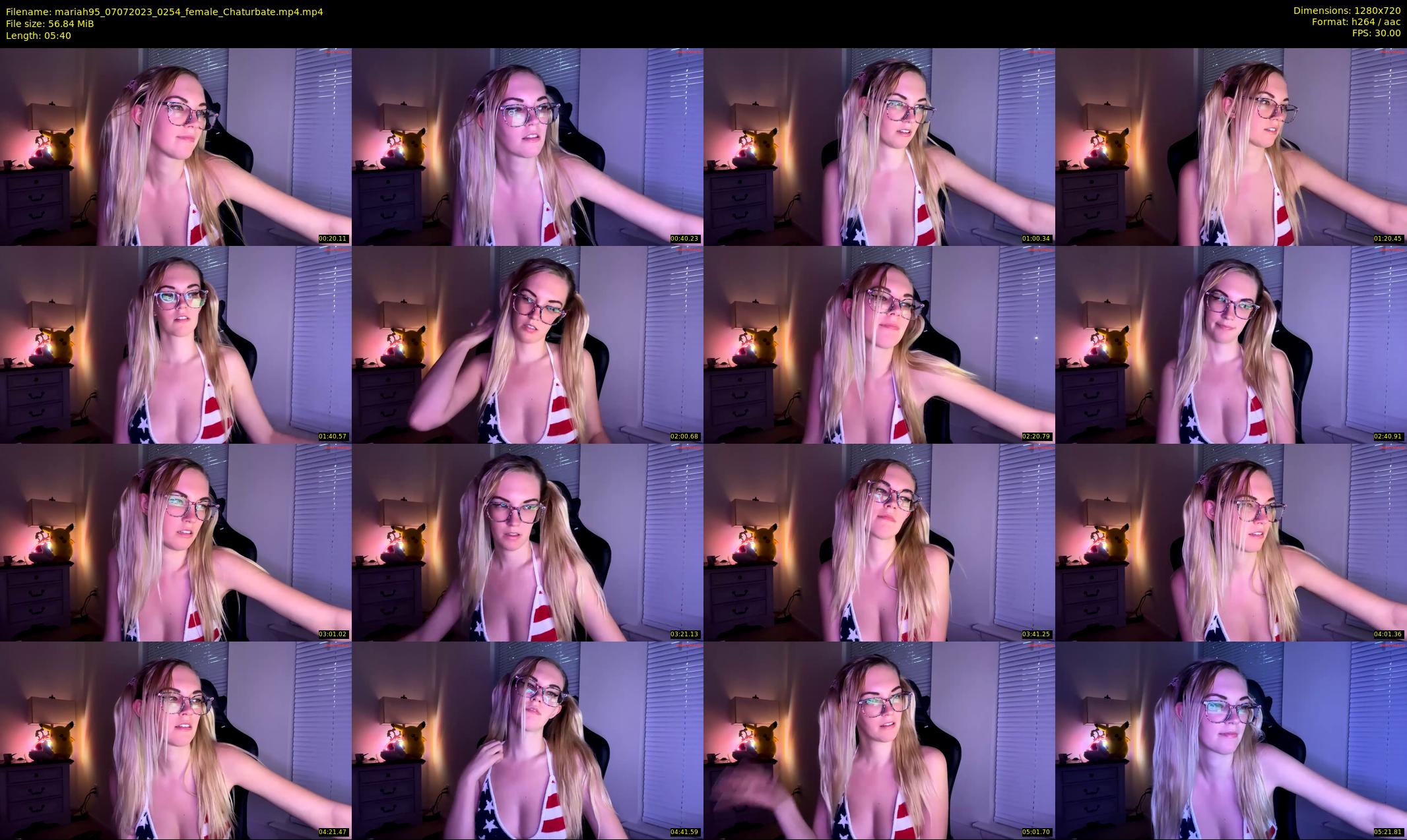 mariah95 — 6 minute Chaturbate female cam show recording, 720p, Jul 7, 2023
