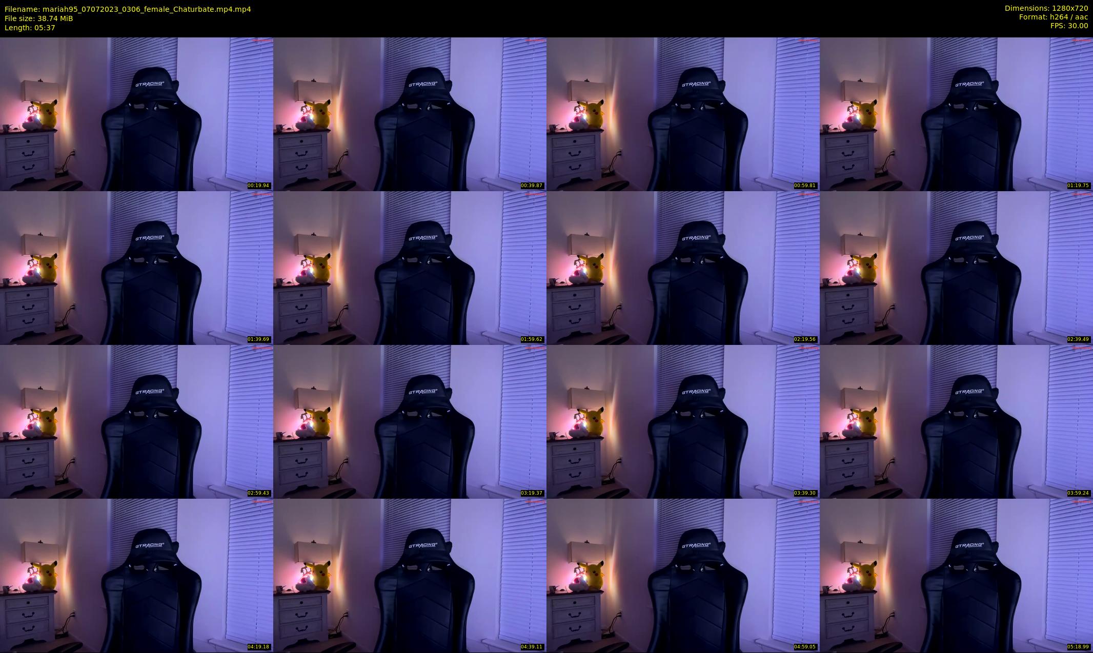 mariah95 — 6 minute Chaturbate female cam show recording, 720p, Jul 7, 2023