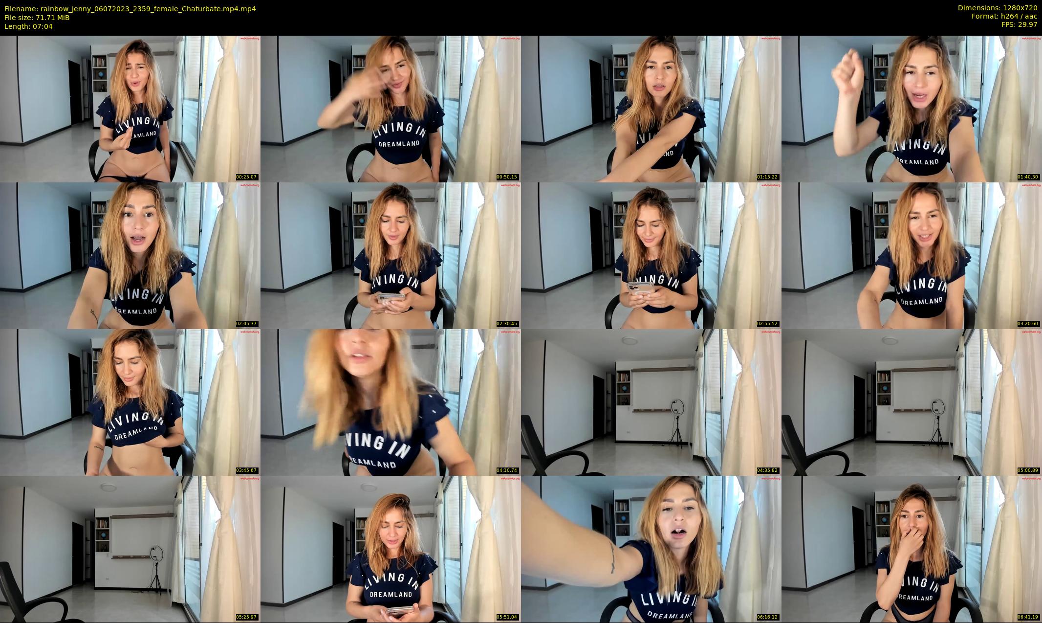 rainbow_jenny — 8 minute Chaturbate female cam show recording, 720p, Jul 6, 2023