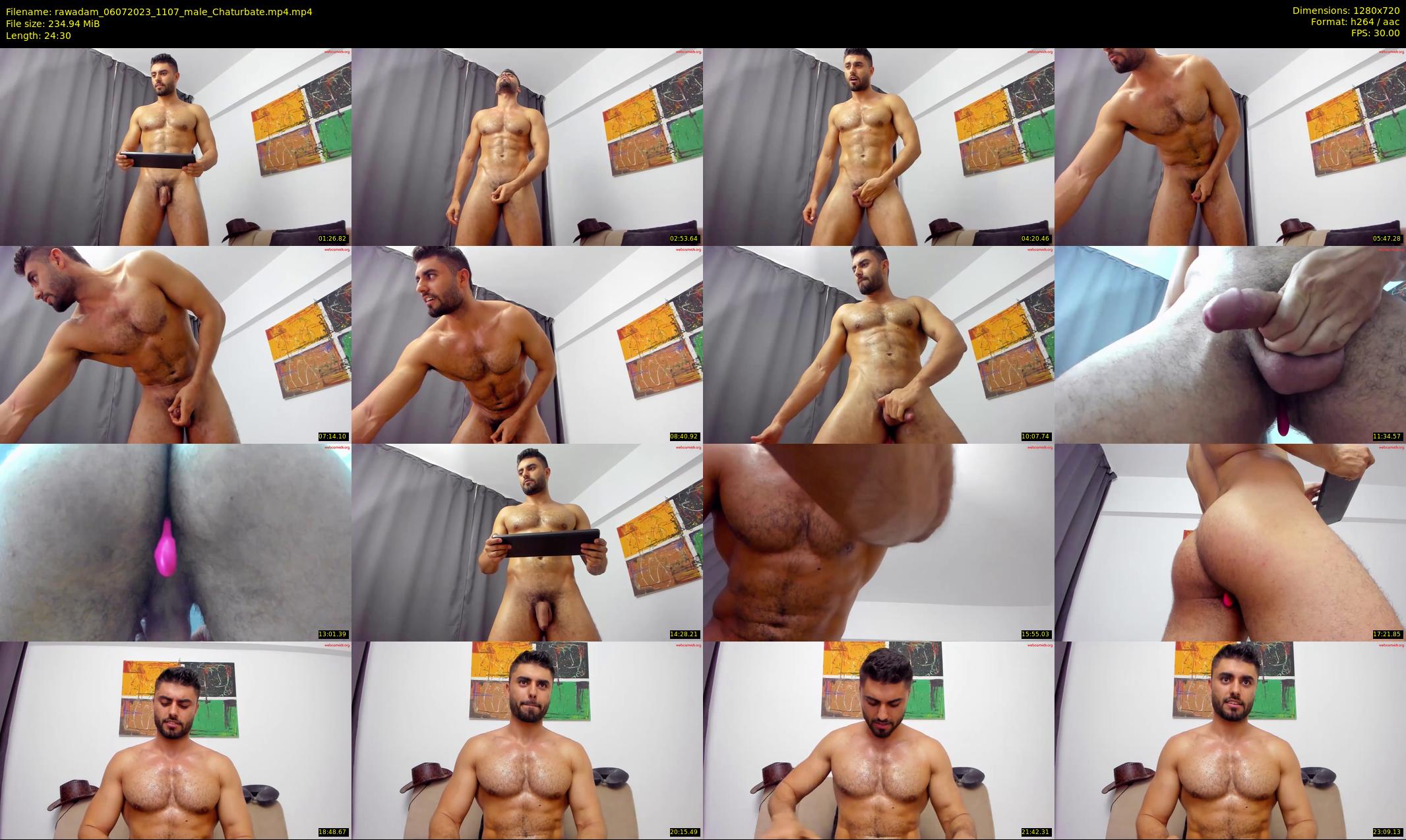 rawadam — 25 minute Chaturbate male cam show recording, 720p, Jul 6, 2023