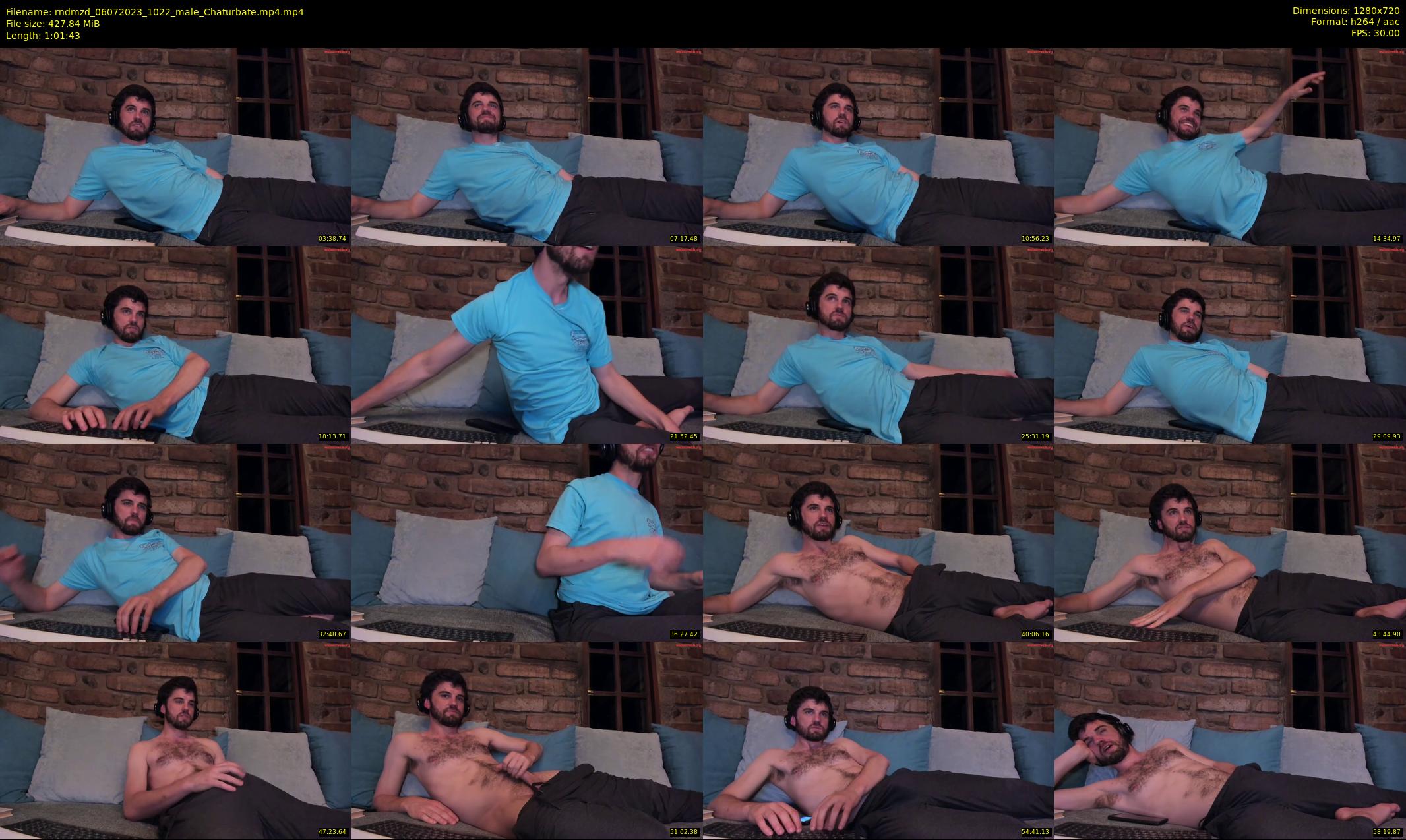rndmzd — 62 minute Chaturbate male cam show recording, 720p, Jul 6, 2023
