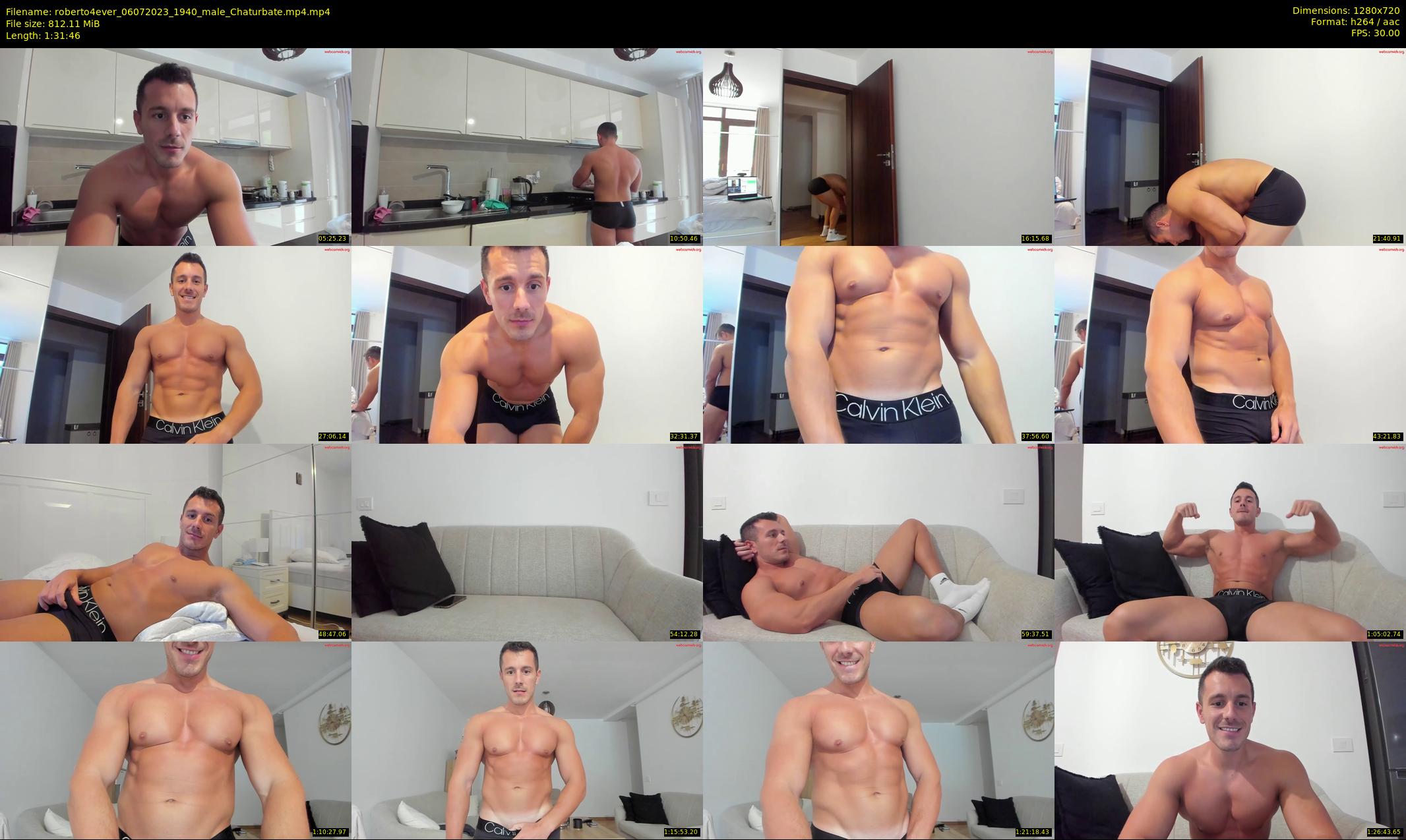 roberto4ever — 92 minute Chaturbate male cam show recording, 720p, Jul 6, 2023
