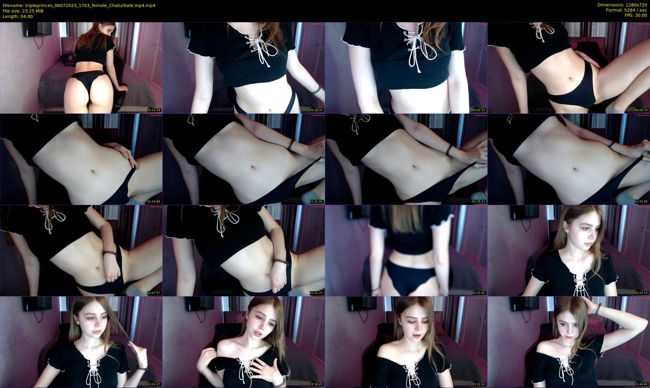 tripleprinces — 4 minute Chaturbate female cam show recording, 720p, Jul 6, 2023