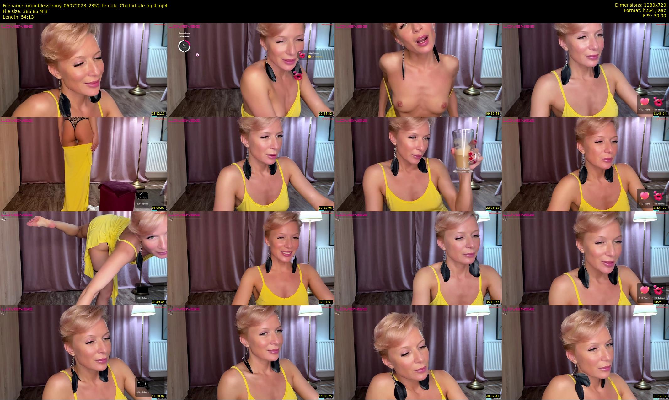 urgoddessjenny — 55 minute Chaturbate female cam show recording, 720p, Jul 6, 2023