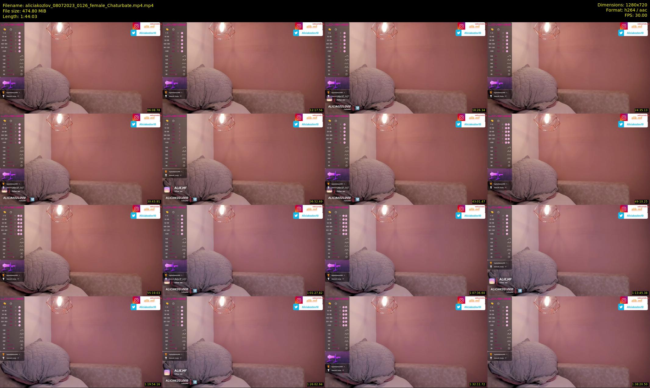 aliciakozlov — 105 minute Chaturbate female cam show recording, 720p, Jul 8, 2023