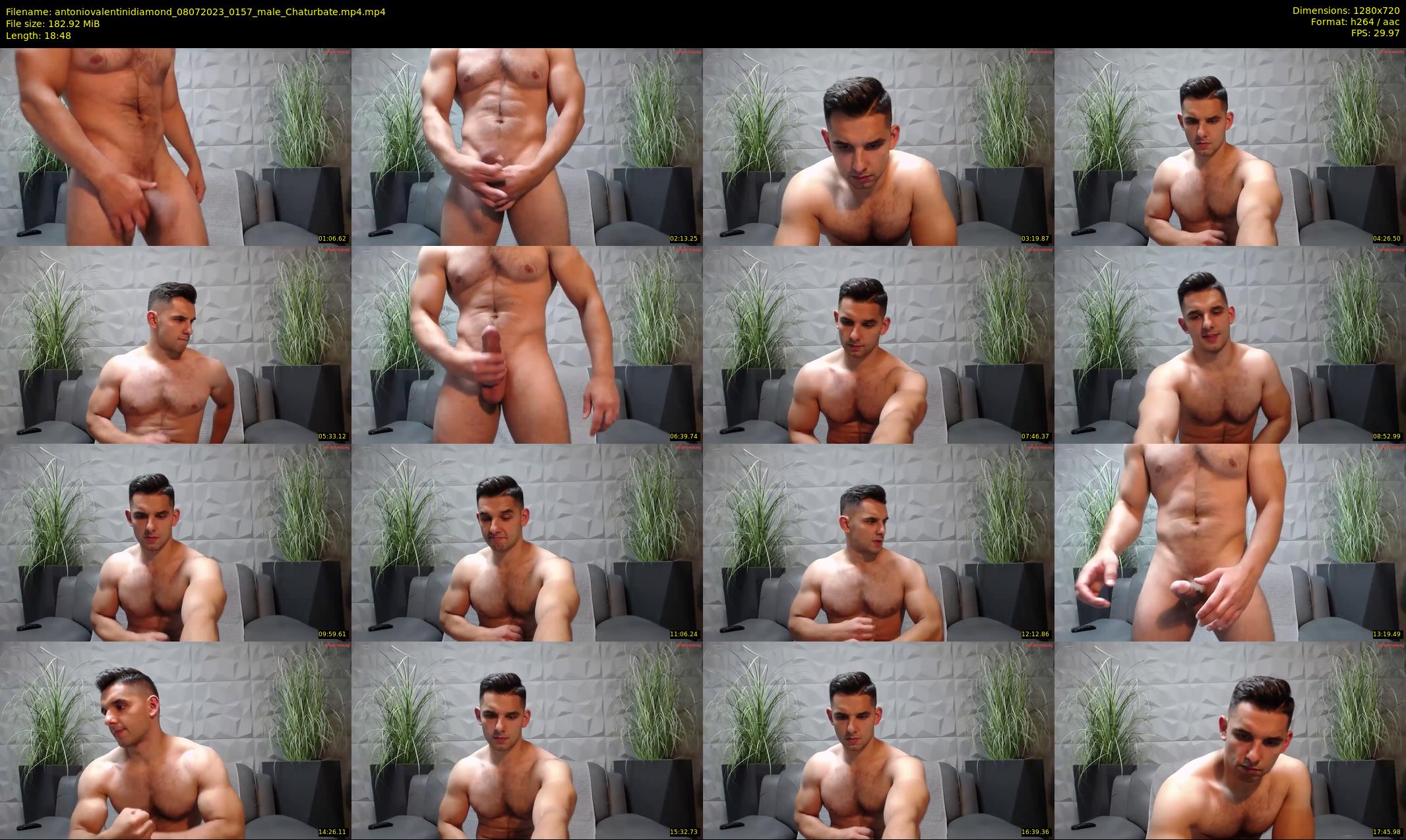 antoniovalentinidiamond — 19 minute Chaturbate male cam show recording, 720p, Jul 8, 2023