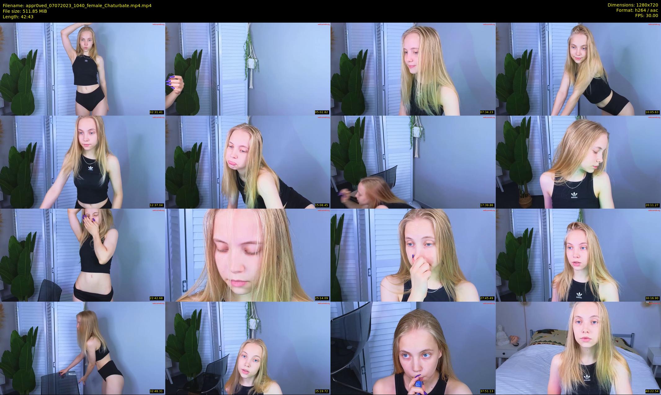 appr0ved — 43 minute Chaturbate female cam show recording, 720p, Jul 7, 2023