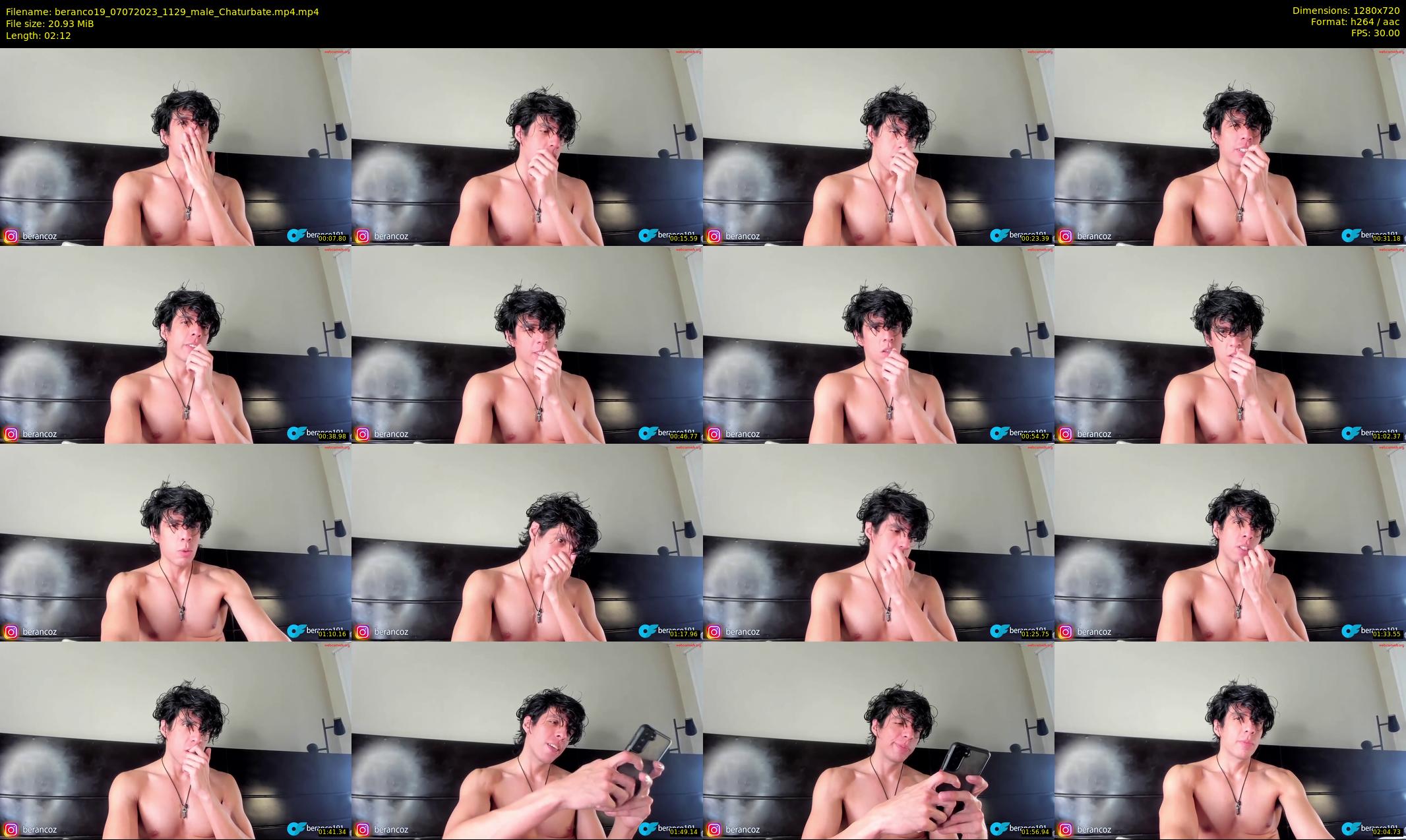 beranco19 — 3 minute Chaturbate male cam show recording, 720p, Jul 7, 2023