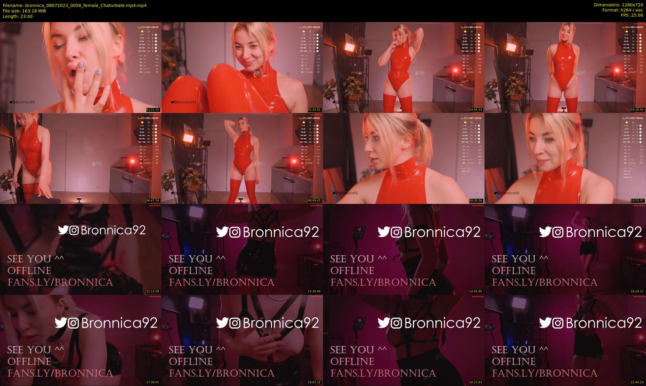 bronnica — 23 minute Chaturbate female cam show recording, 720p, Jul 8, 2023