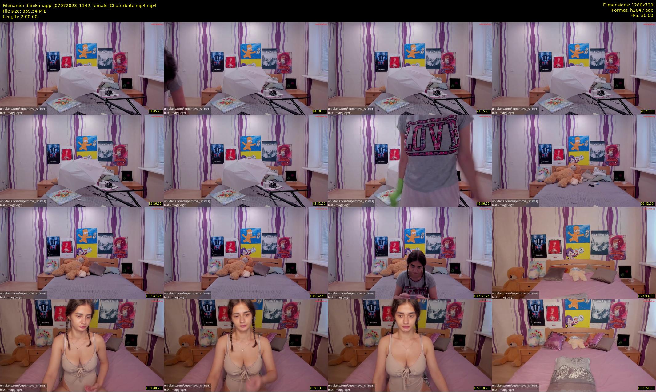 danikanappi — 120 minute Chaturbate female cam show recording, 720p, Jul 7, 2023