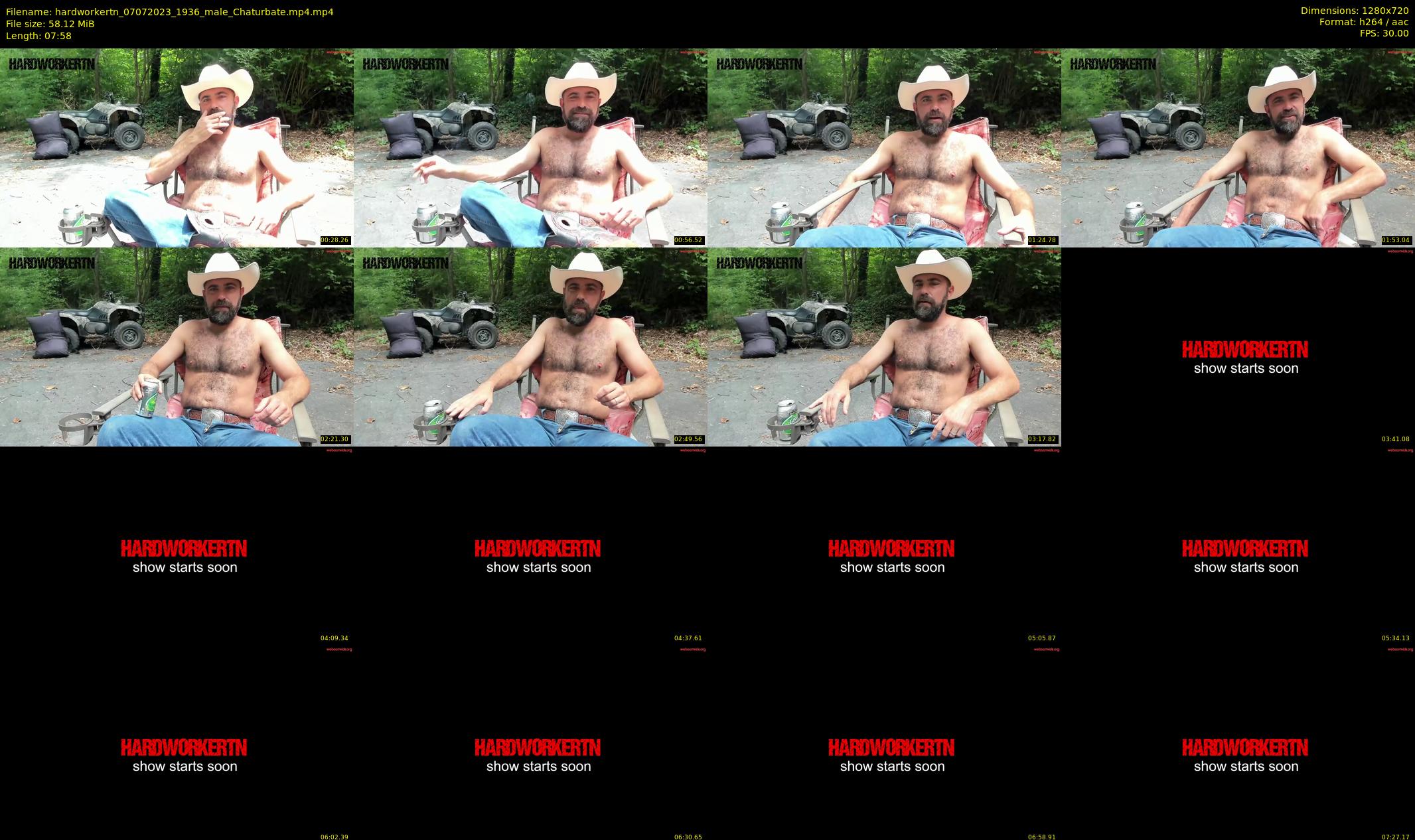 hardworkertn — 8 minute Chaturbate male cam show recording, 720p, Jul 7, 2023