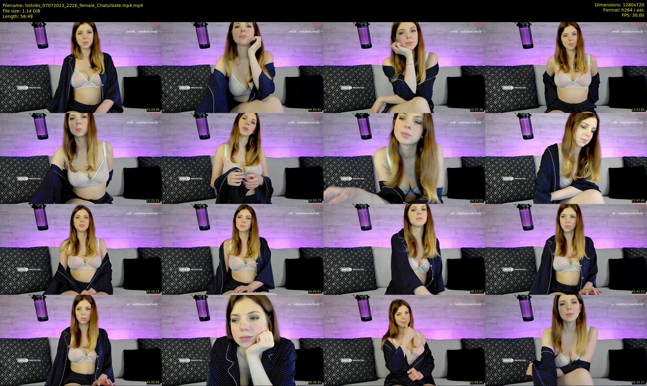 hotviks — 59 minute Chaturbate female cam show recording, 720p, Jul 7, 2023