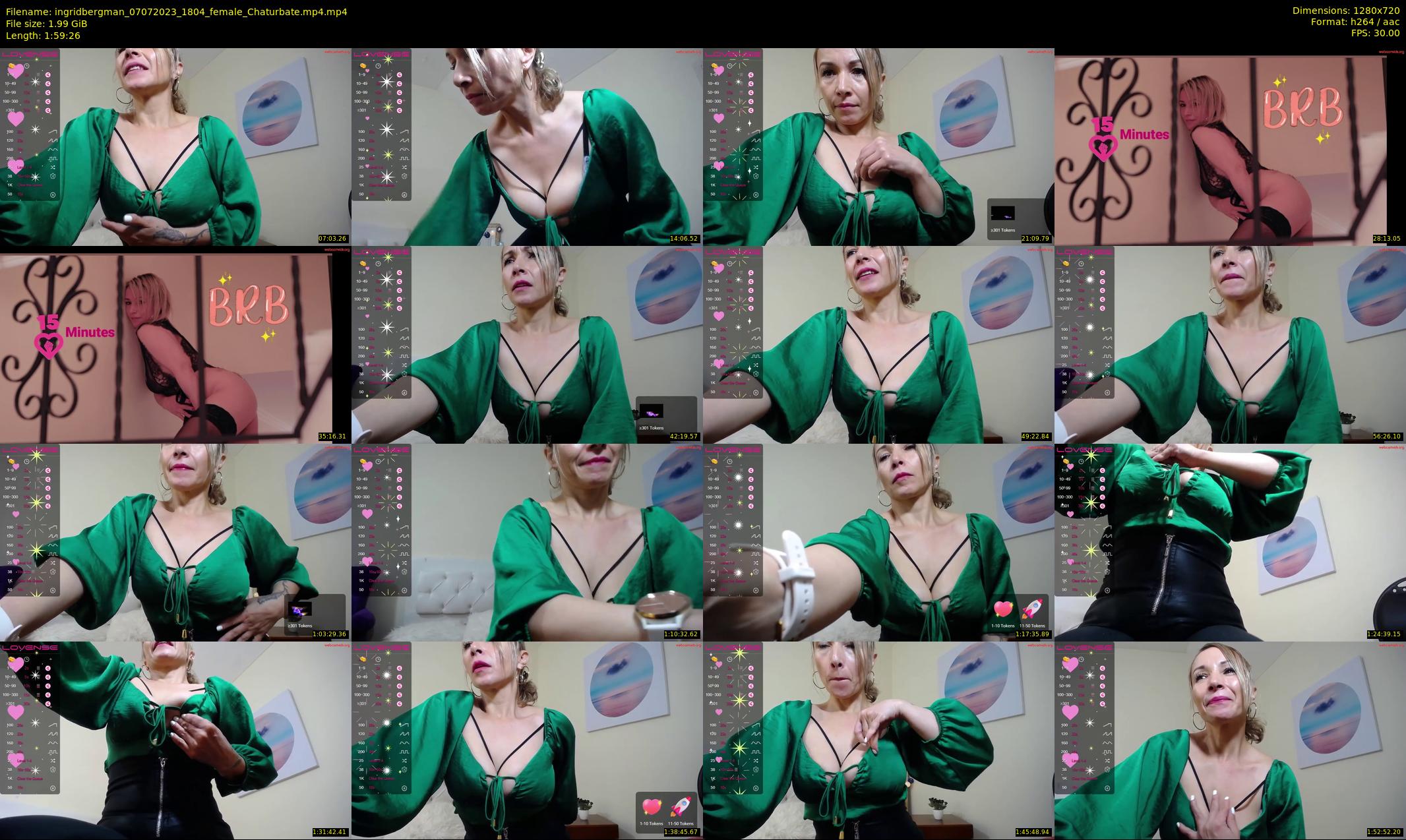 ingridbergman — 120 minute Chaturbate female cam show recording, 720p, Jul 7, 2023