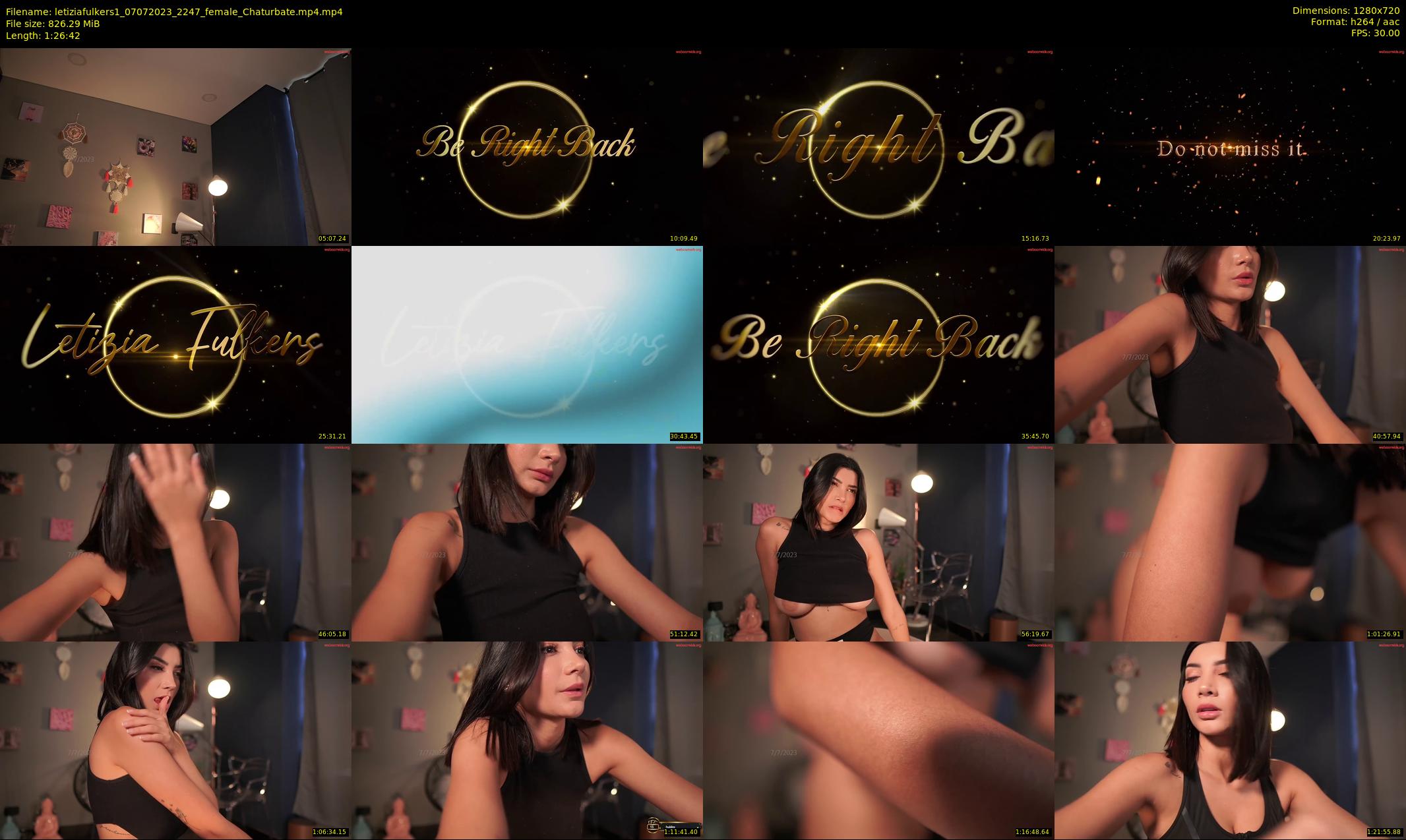 letiziafulkers1 — 87 minute Chaturbate female cam show recording, 720p, Jul 7, 2023
