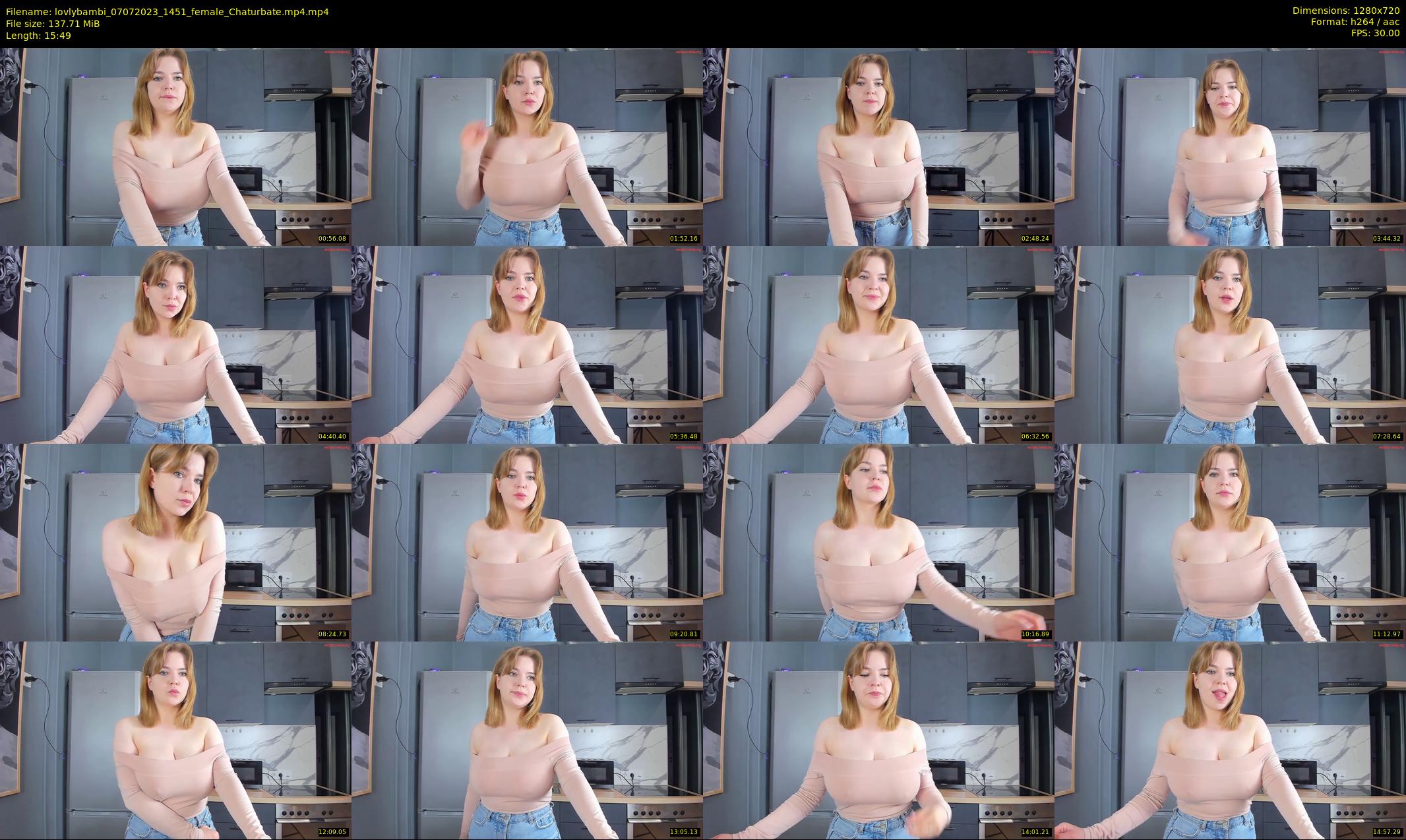 lovlybambi — 16 minute Chaturbate female cam show recording, 720p, Jul 7, 2023