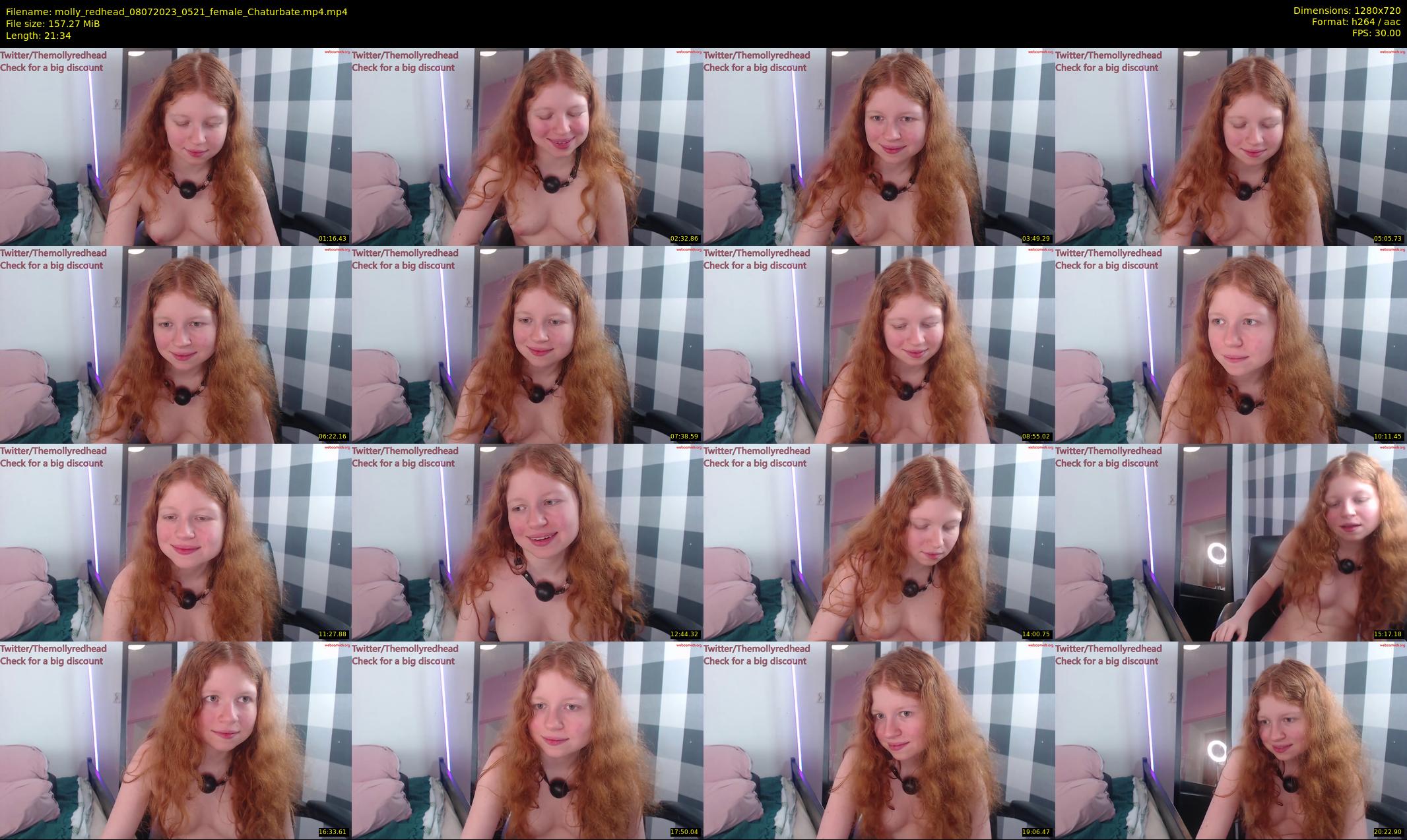 molly_redhead — 22 minute Chaturbate female cam show recording, 720p, Jul 8, 2023
