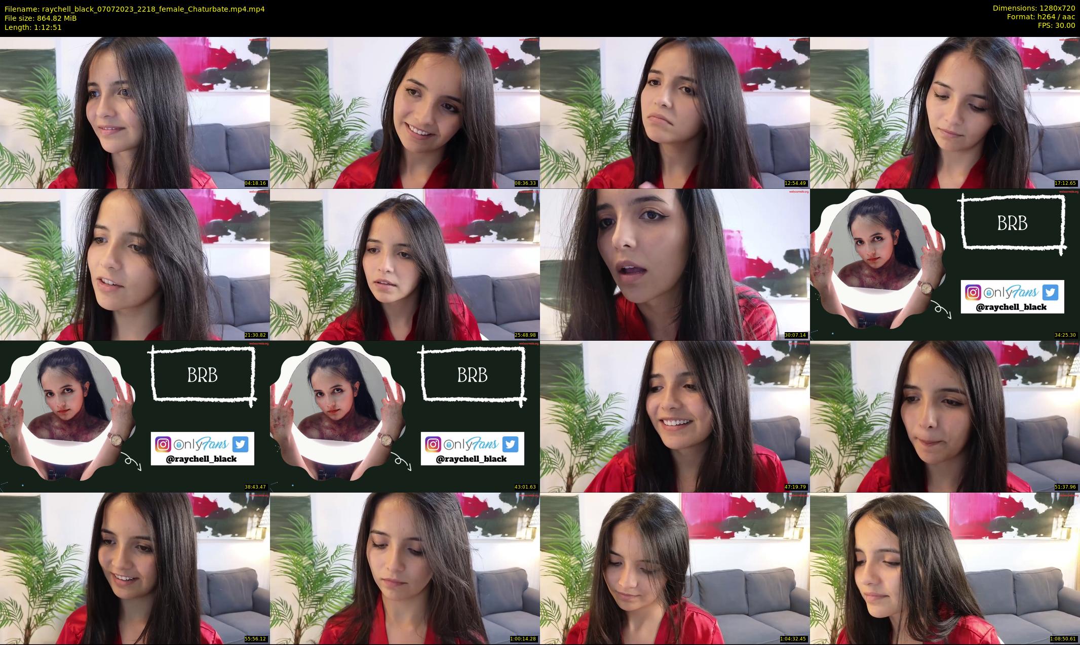 raychell_black — 73 minute Chaturbate female cam show recording, 720p, Jul 7, 2023