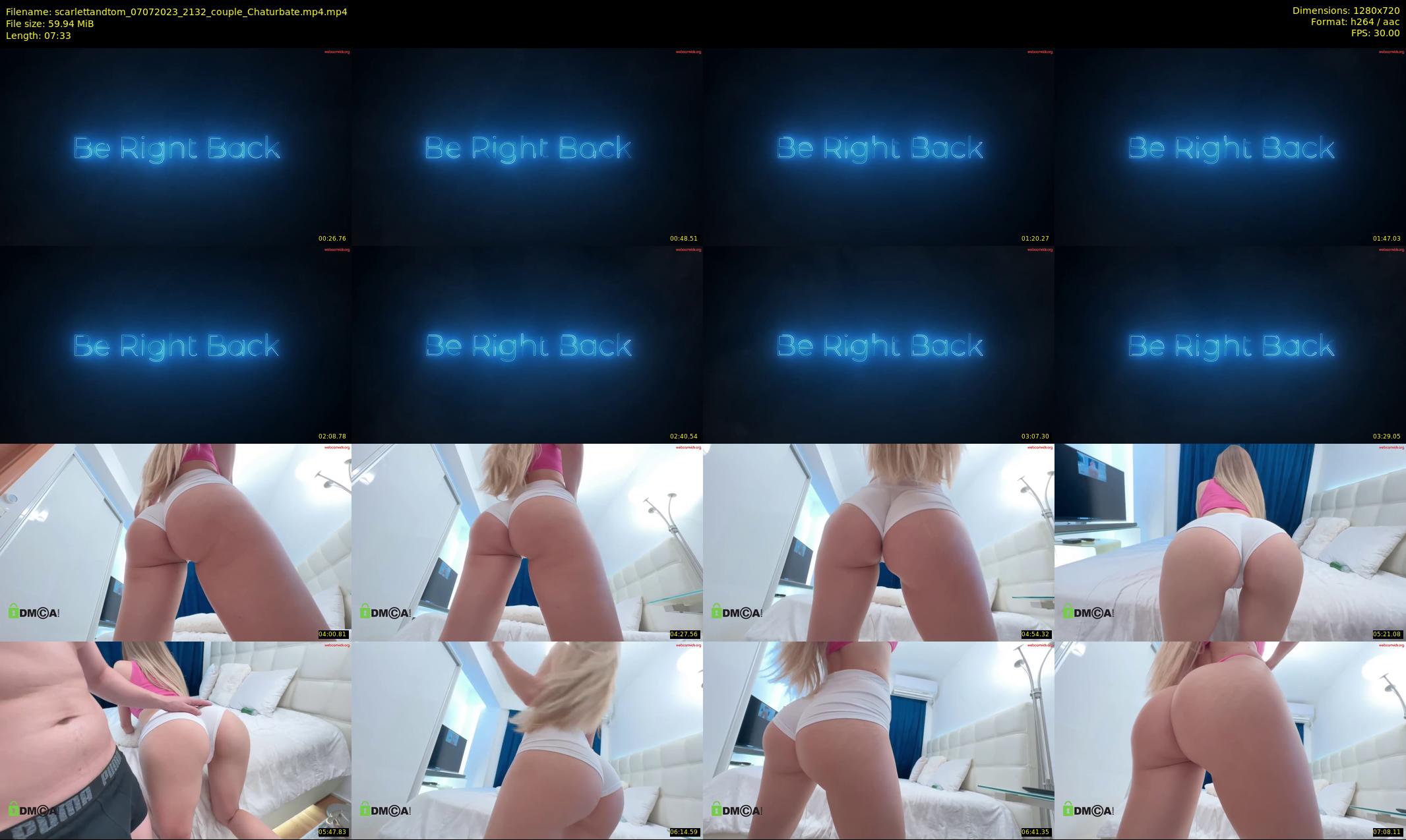 scarlettandtom — 8 minute Chaturbate couple cam show recording, 720p, Jul 7, 2023