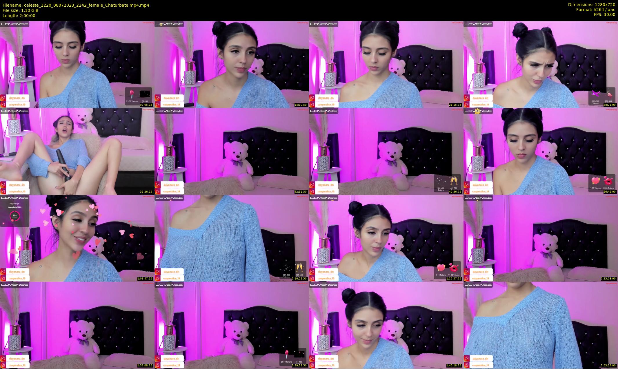 celeste_1220 — 120 minute Chaturbate female cam show recording, 720p, Jul 8, 2023
