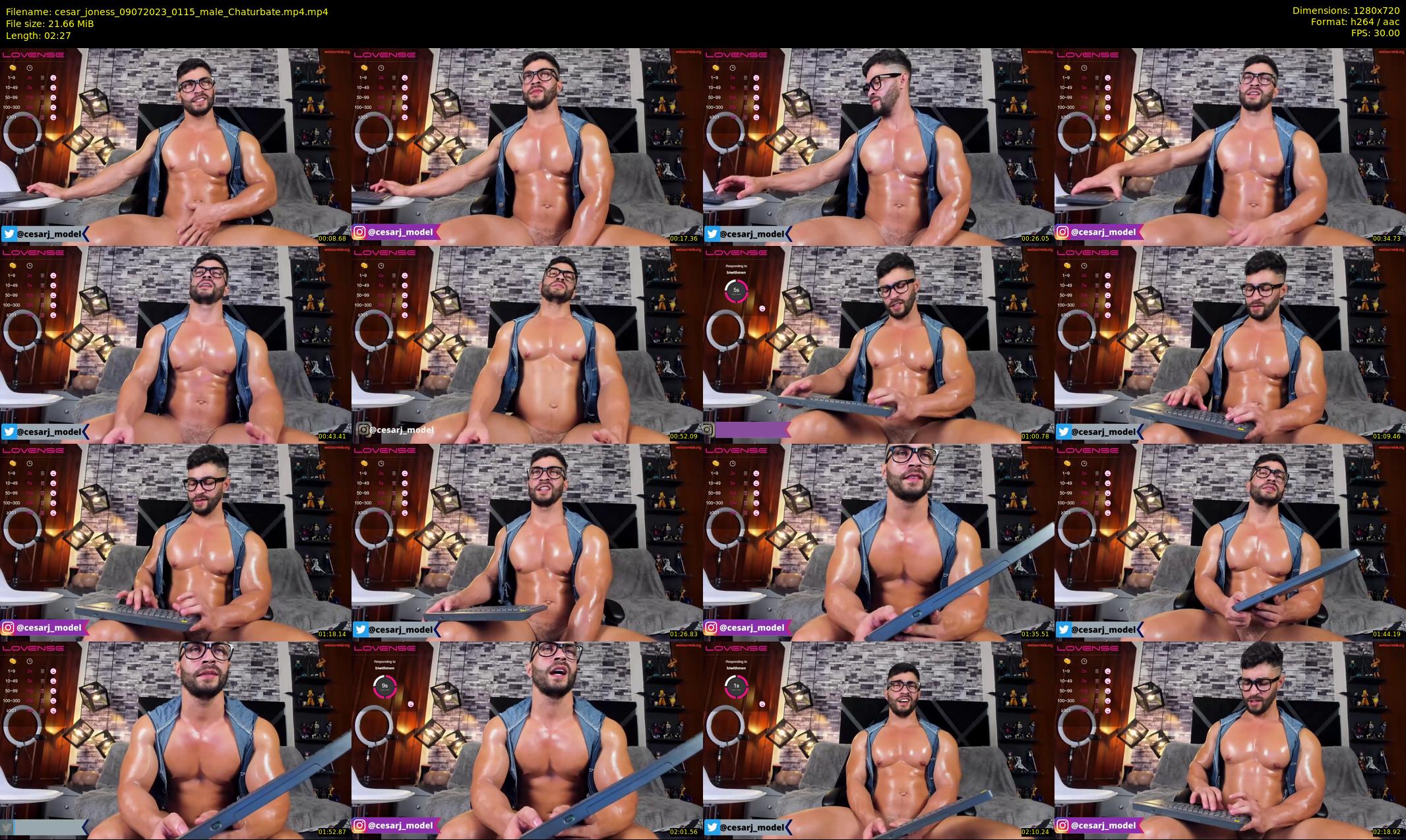 cesar_joness — 3 minute Chaturbate male cam show recording, 720p, Jul 9, 2023