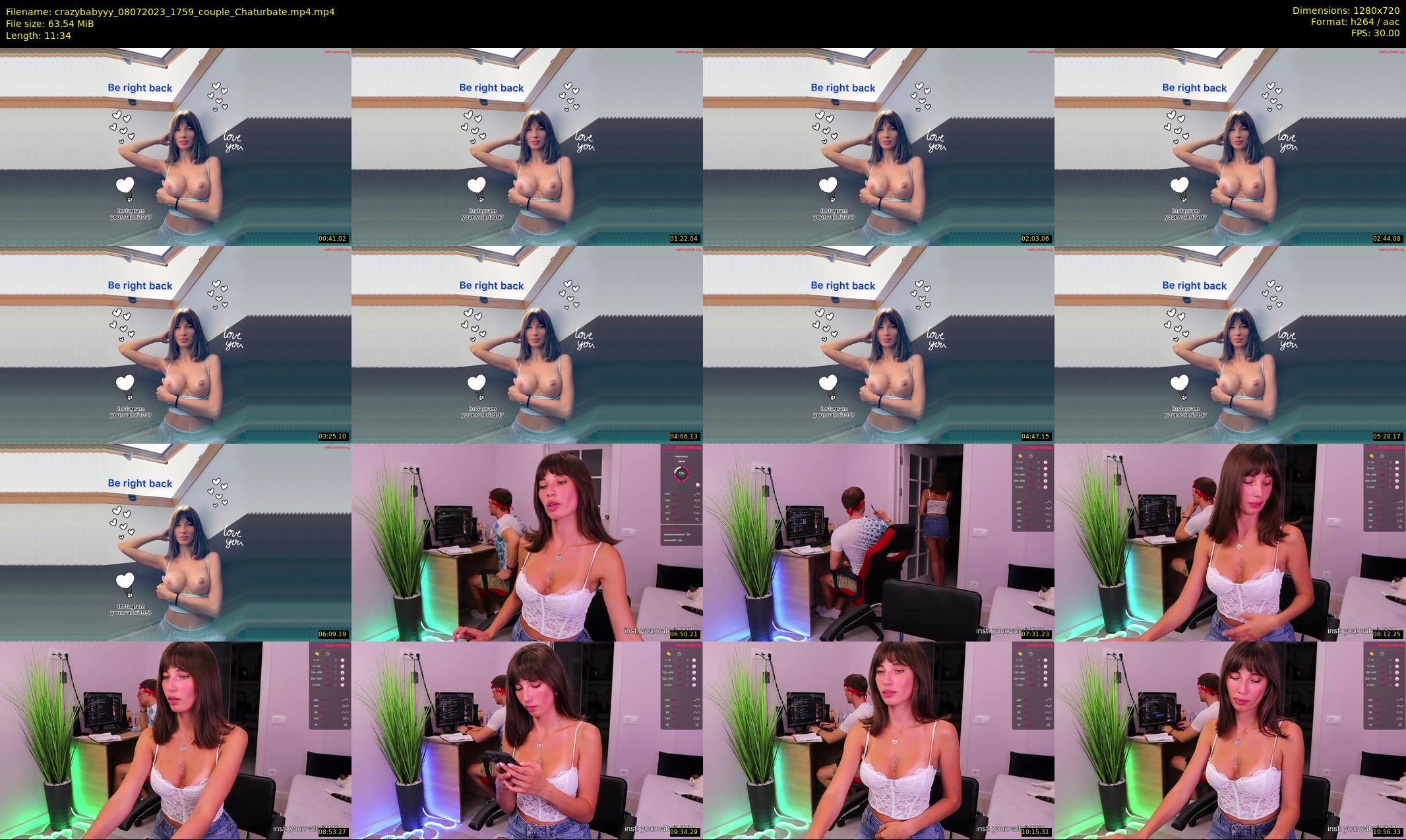 crazybabyyy — 12 minute Chaturbate couple cam show recording, 720p, Jul 8, 2023