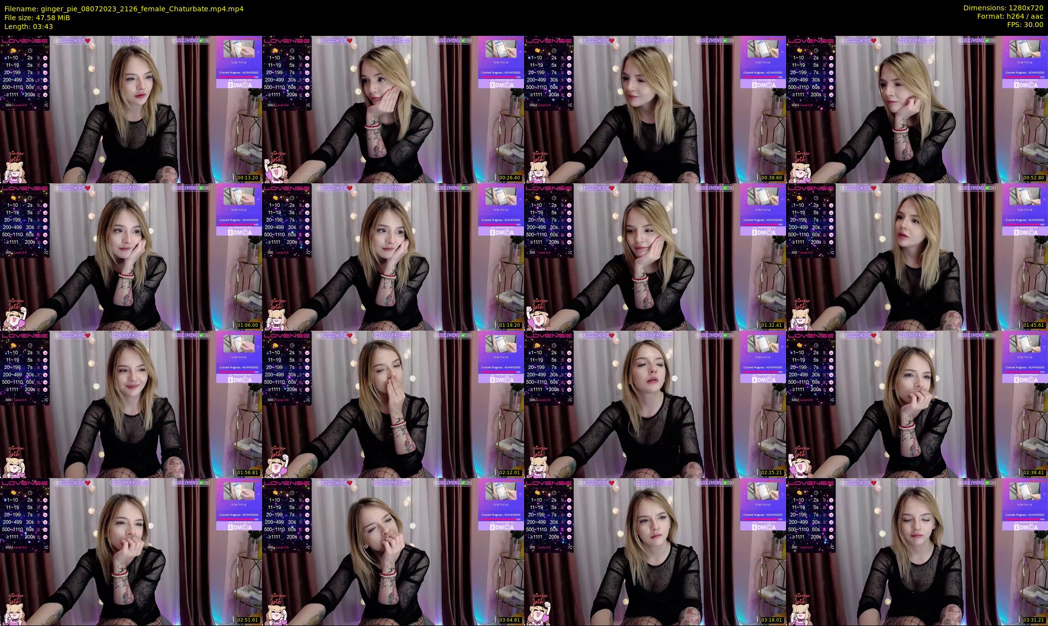 ginger_pie — 4 minute Chaturbate female cam show recording, 720p, Jul 8, 2023