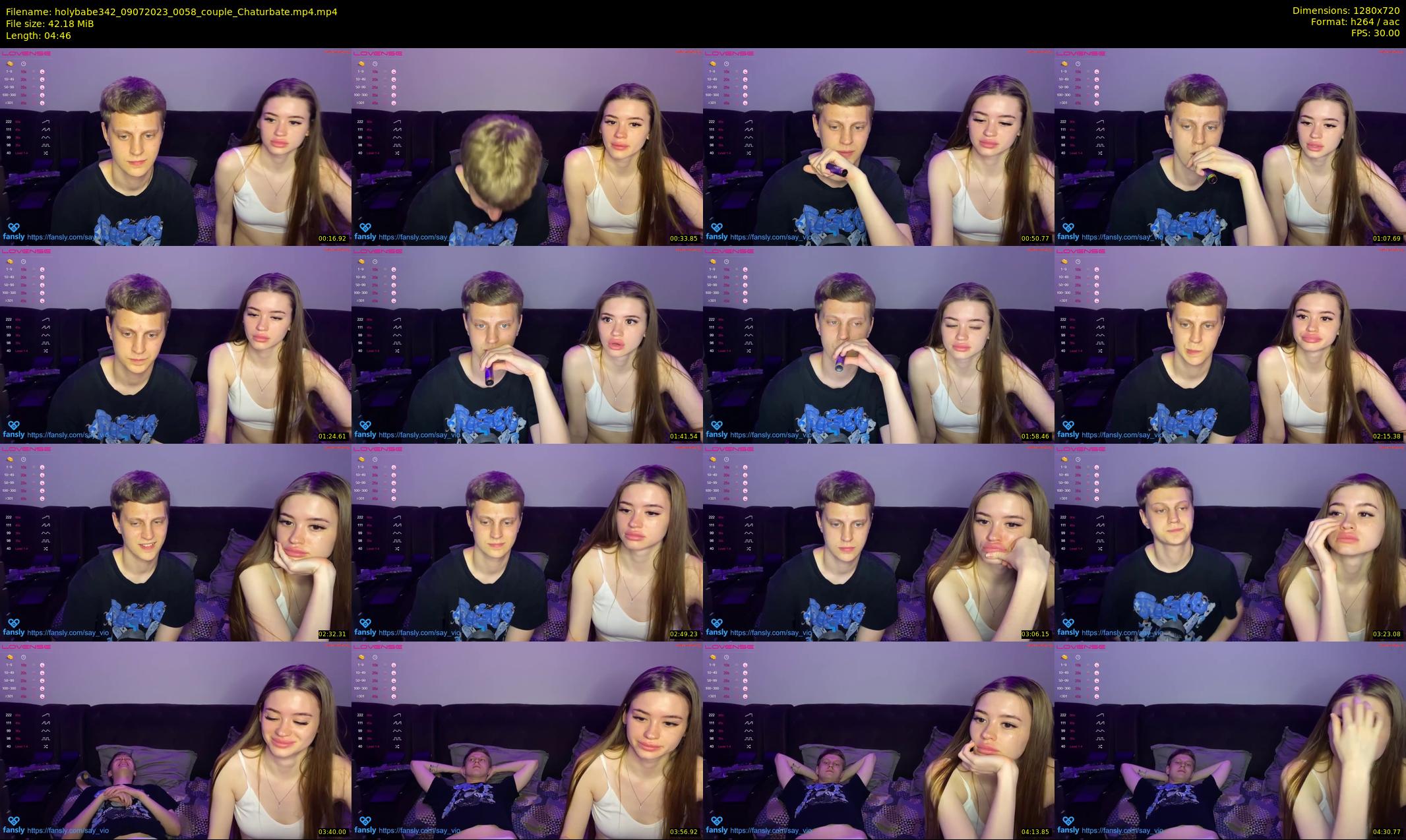 holybabe342 — 5 minute Chaturbate couple cam show recording, 720p, Jul 9, 2023