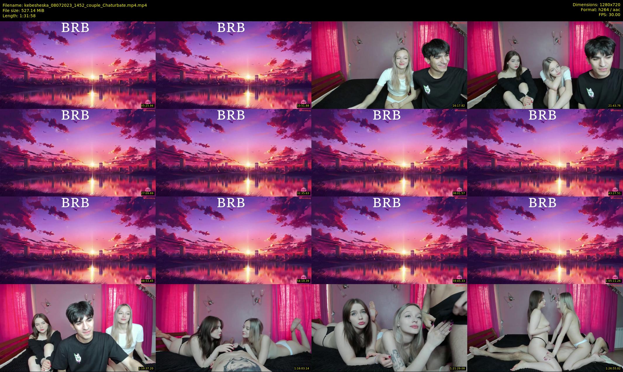 kebesheska — 92 minute Chaturbate couple cam show recording, 720p, Jul 8, 2023