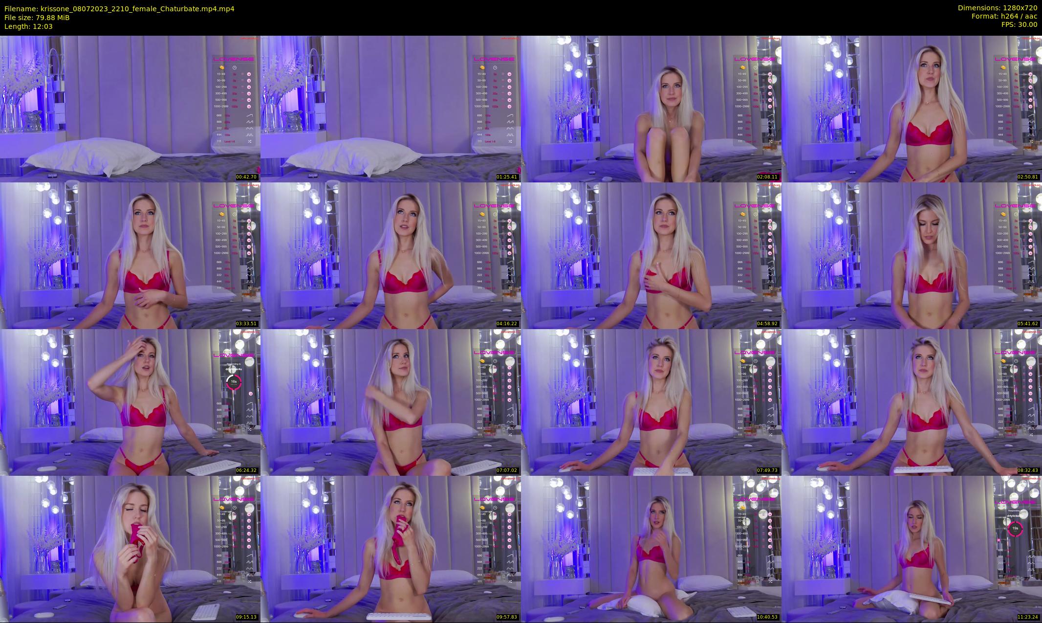 krissone — 13 minute Chaturbate female cam show recording, 720p, Jul 8, 2023