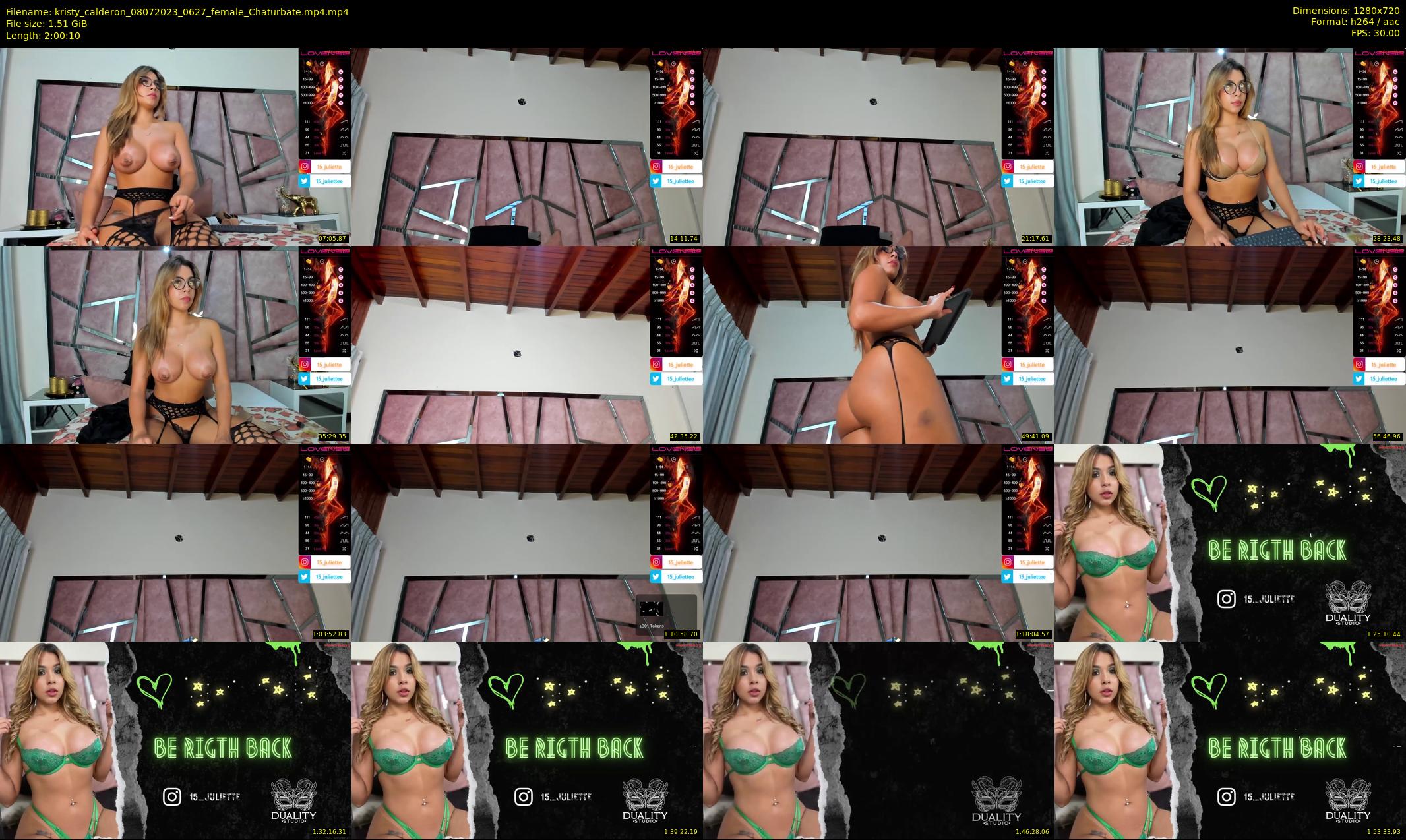 kristy_calderon — 121 minute Chaturbate female cam show recording, 720p, Jul 8, 2023