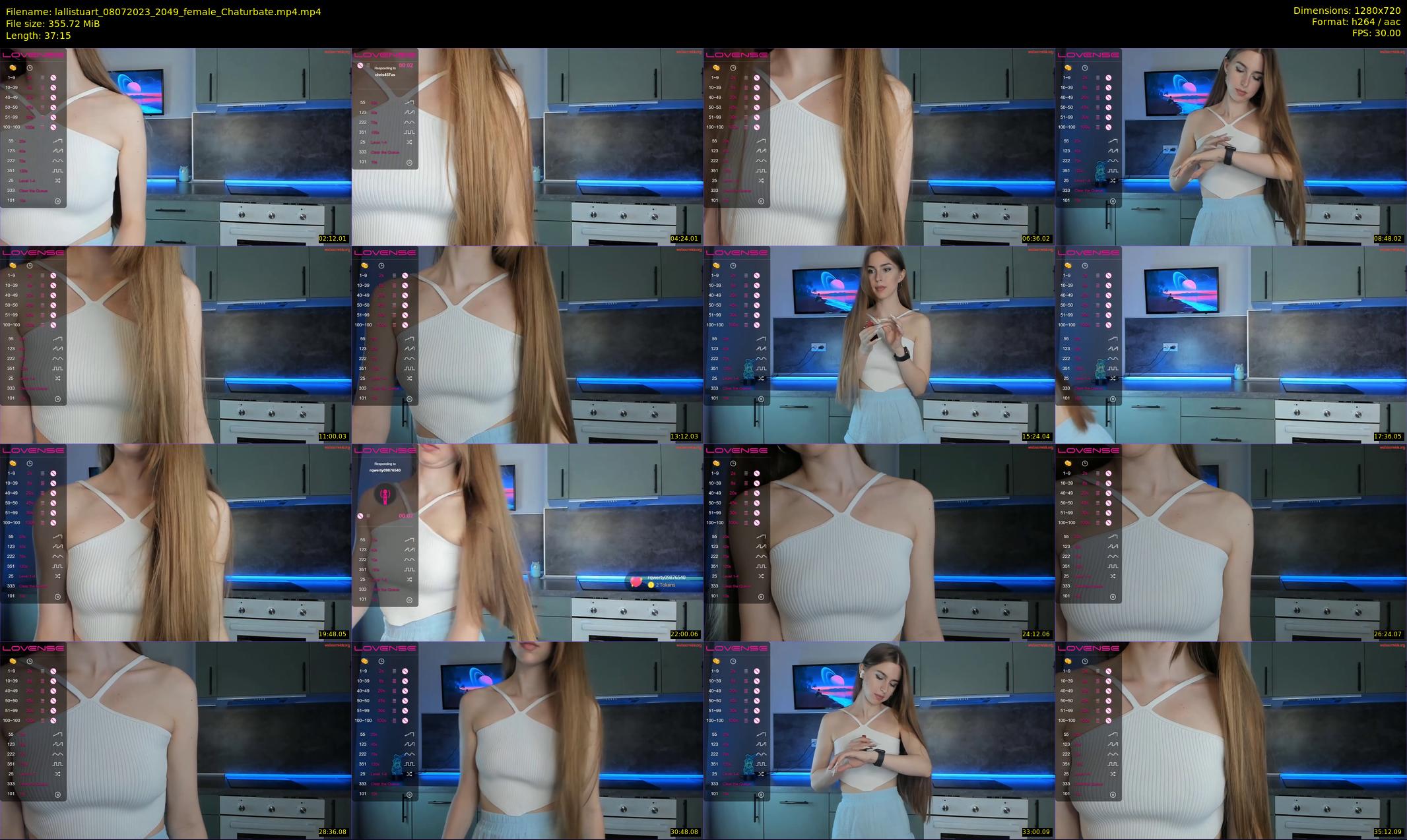 lallistuart — 38 minute Chaturbate female cam show recording, 720p, Jul 8, 2023